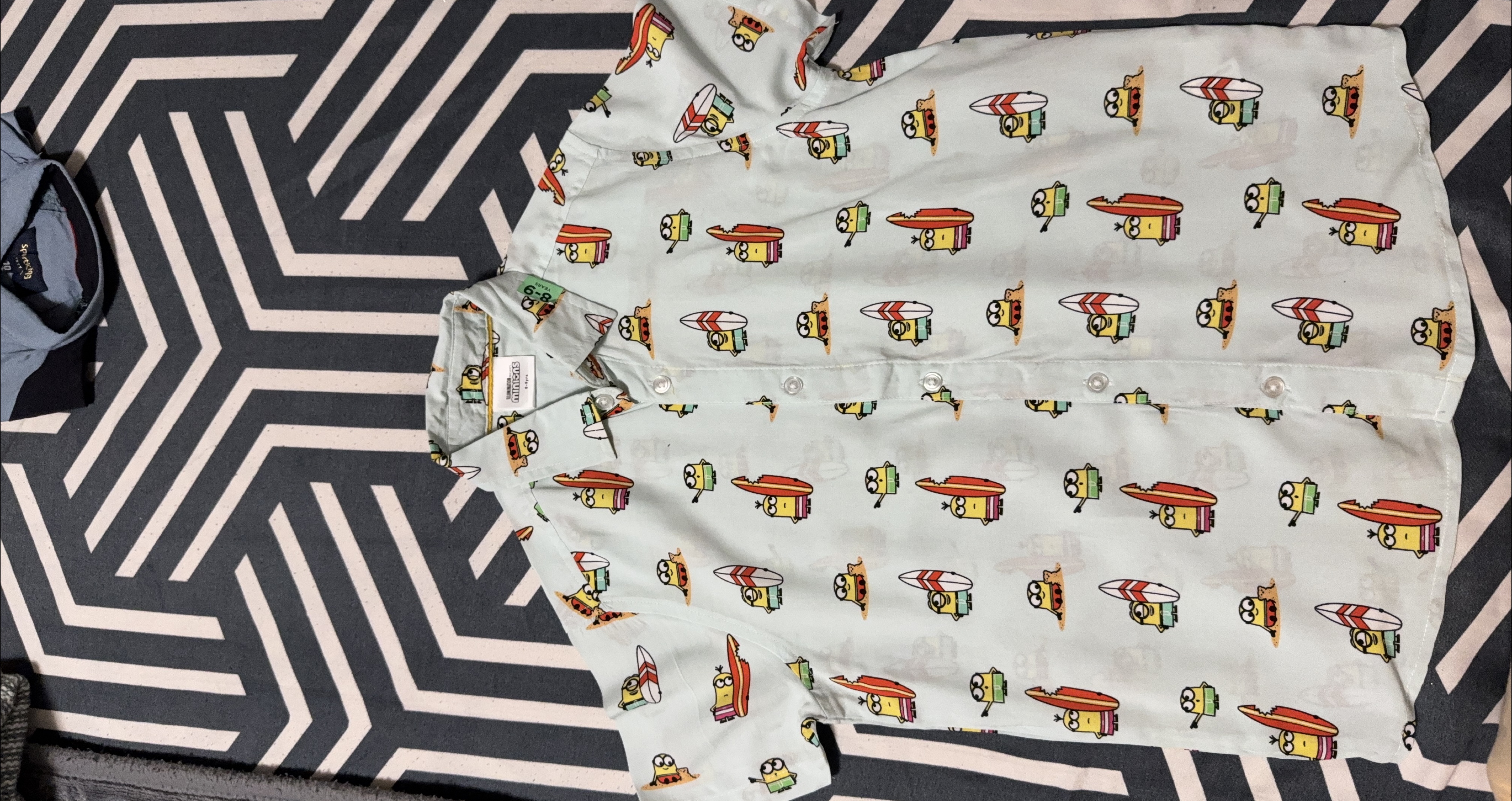 Minions Surfing Button Up Shirt thumbnail