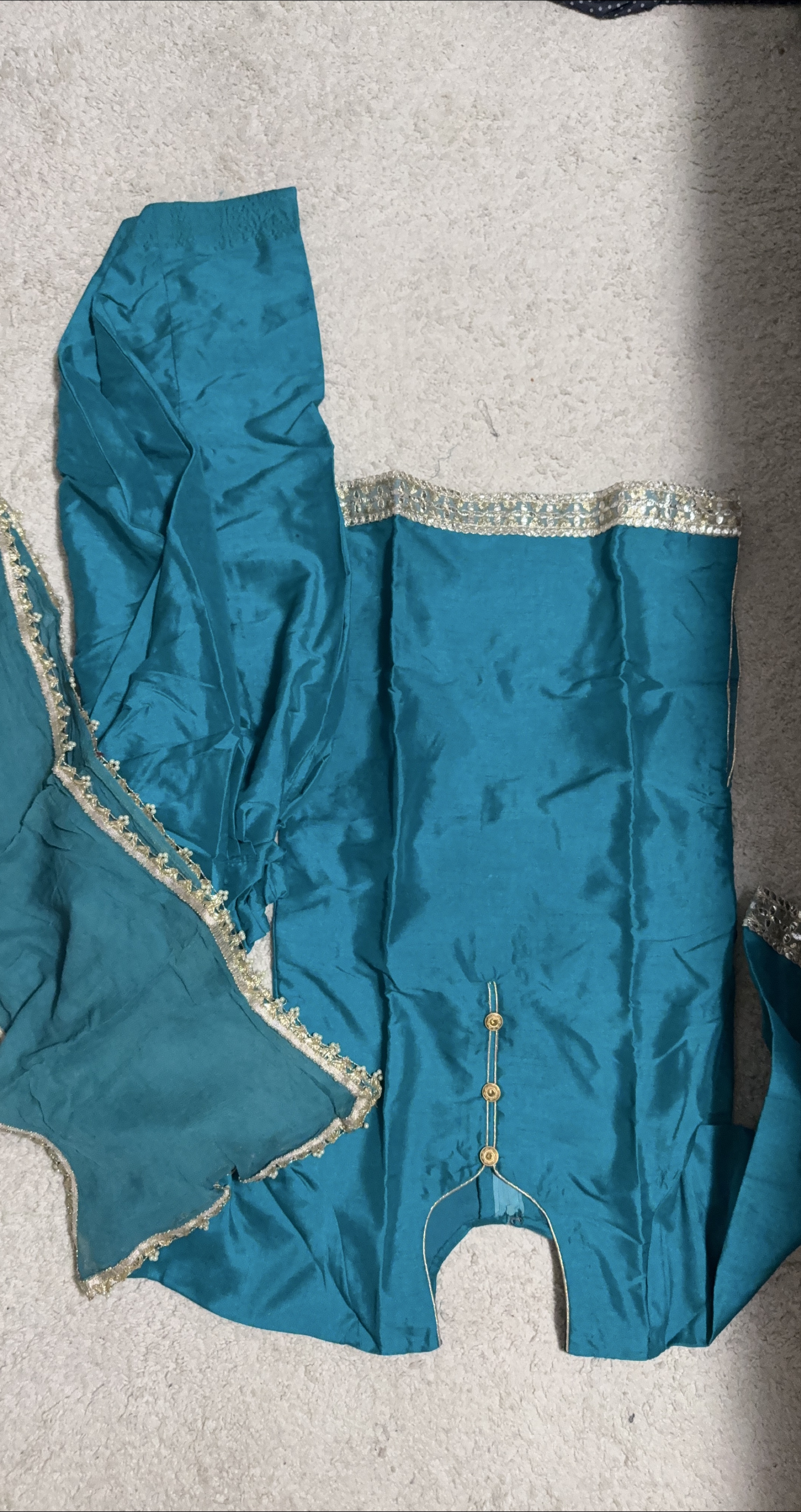 Teal Salwar Kameez Suit
