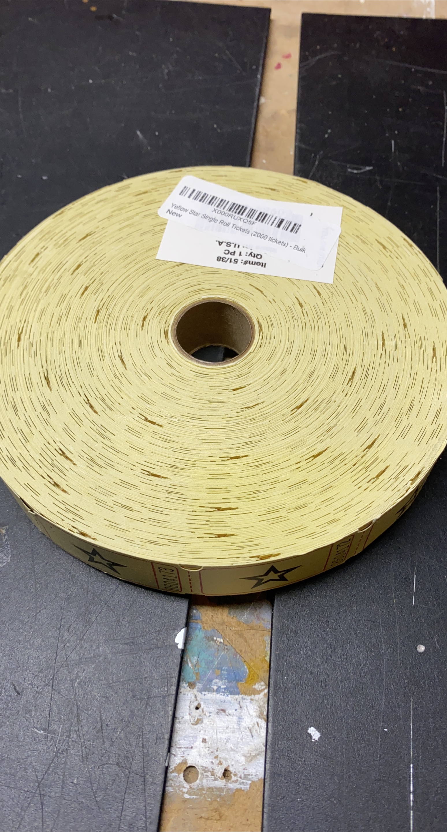 Yellow Star Single Roll Tickets - New