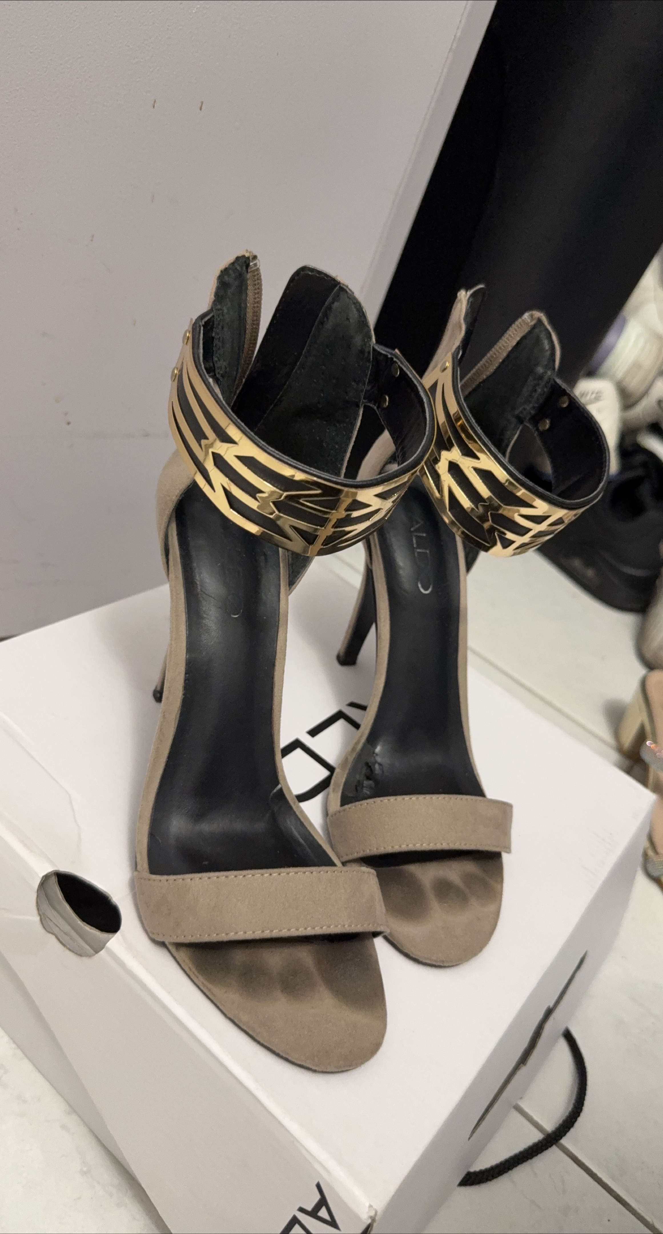 ALDO Gold Detailed Heels thumbnail