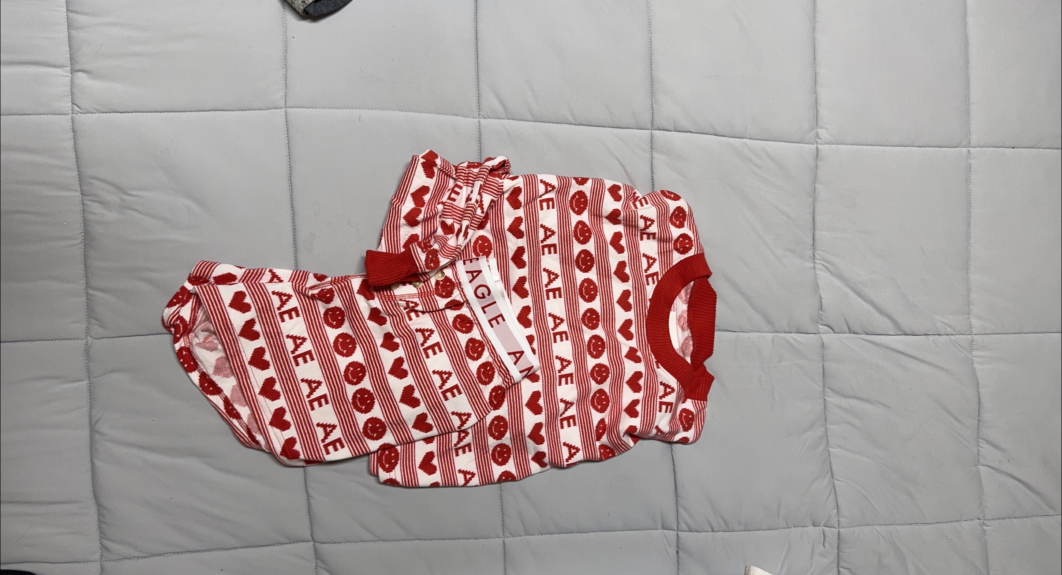 AE Red and White Pajama Set thumbnail