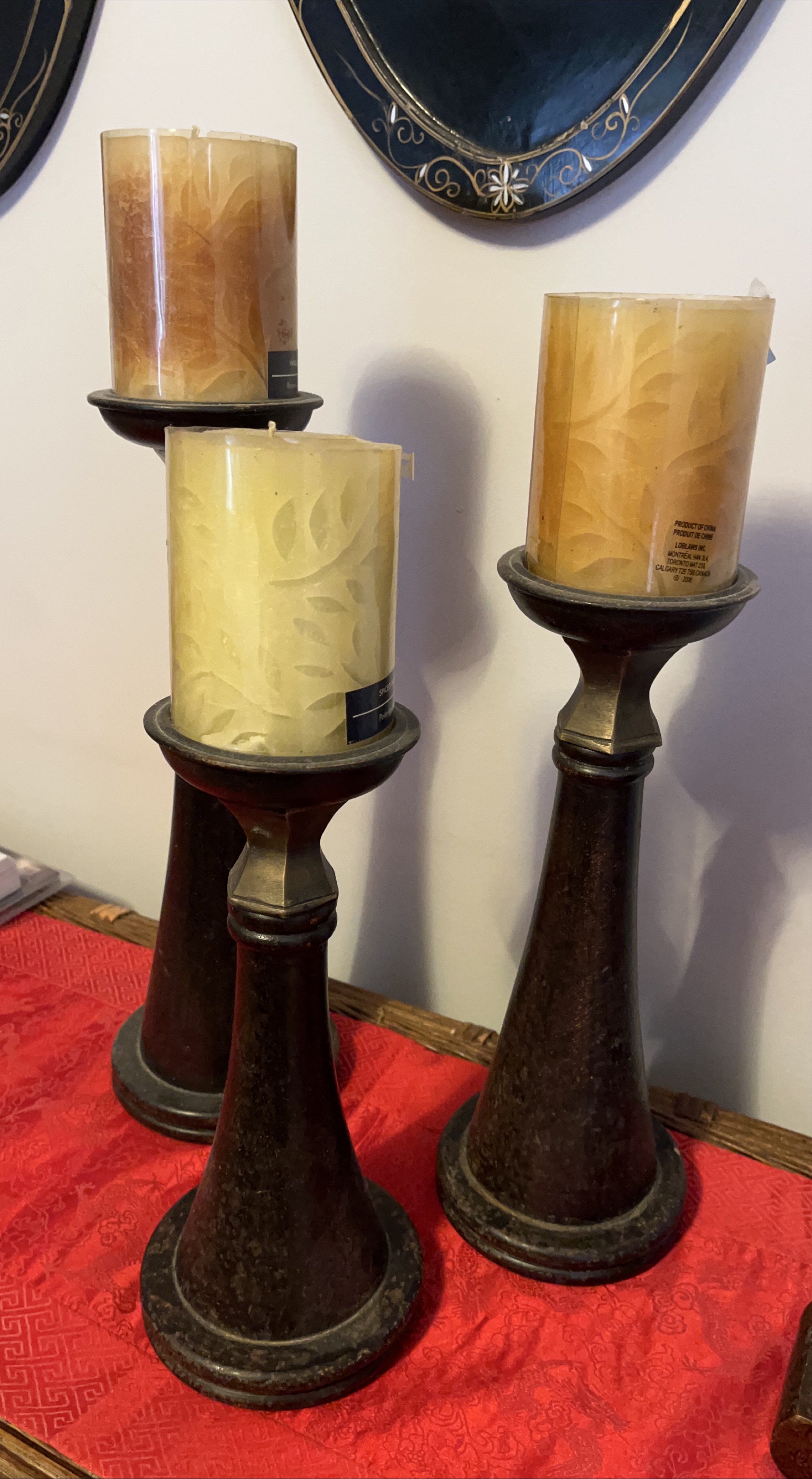 Candle Holders with Candles thumbnail
