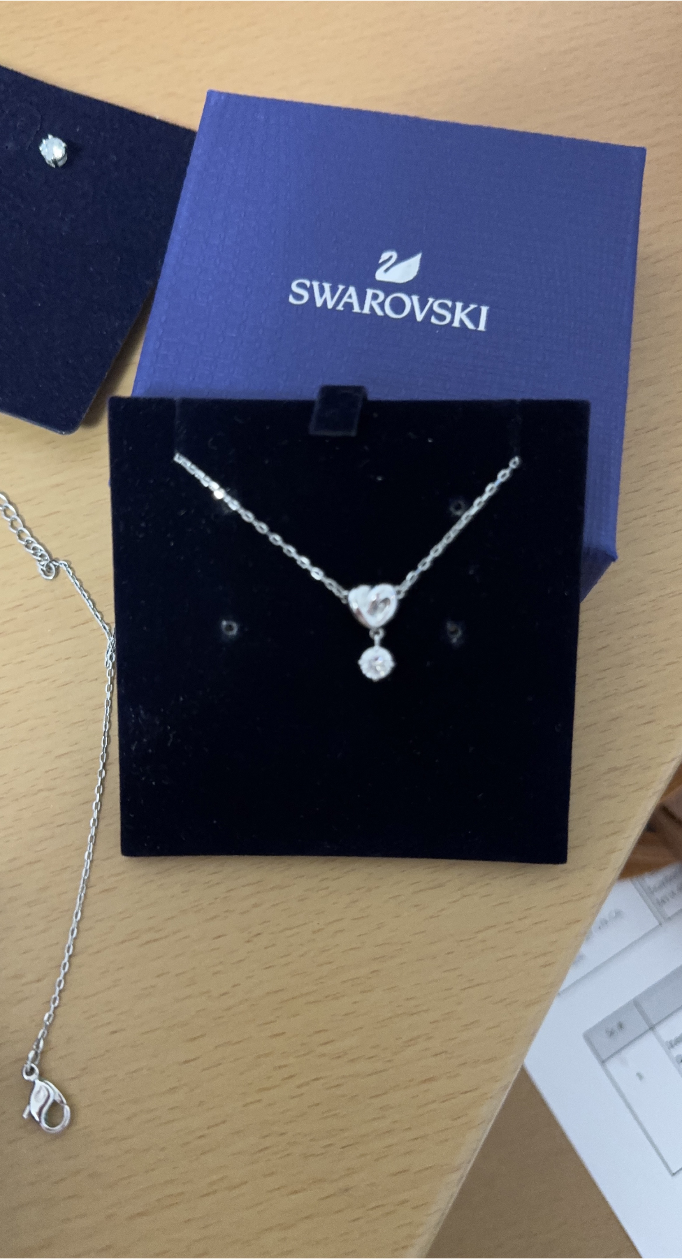 Swarovski Silver Necklace with Box thumbnail