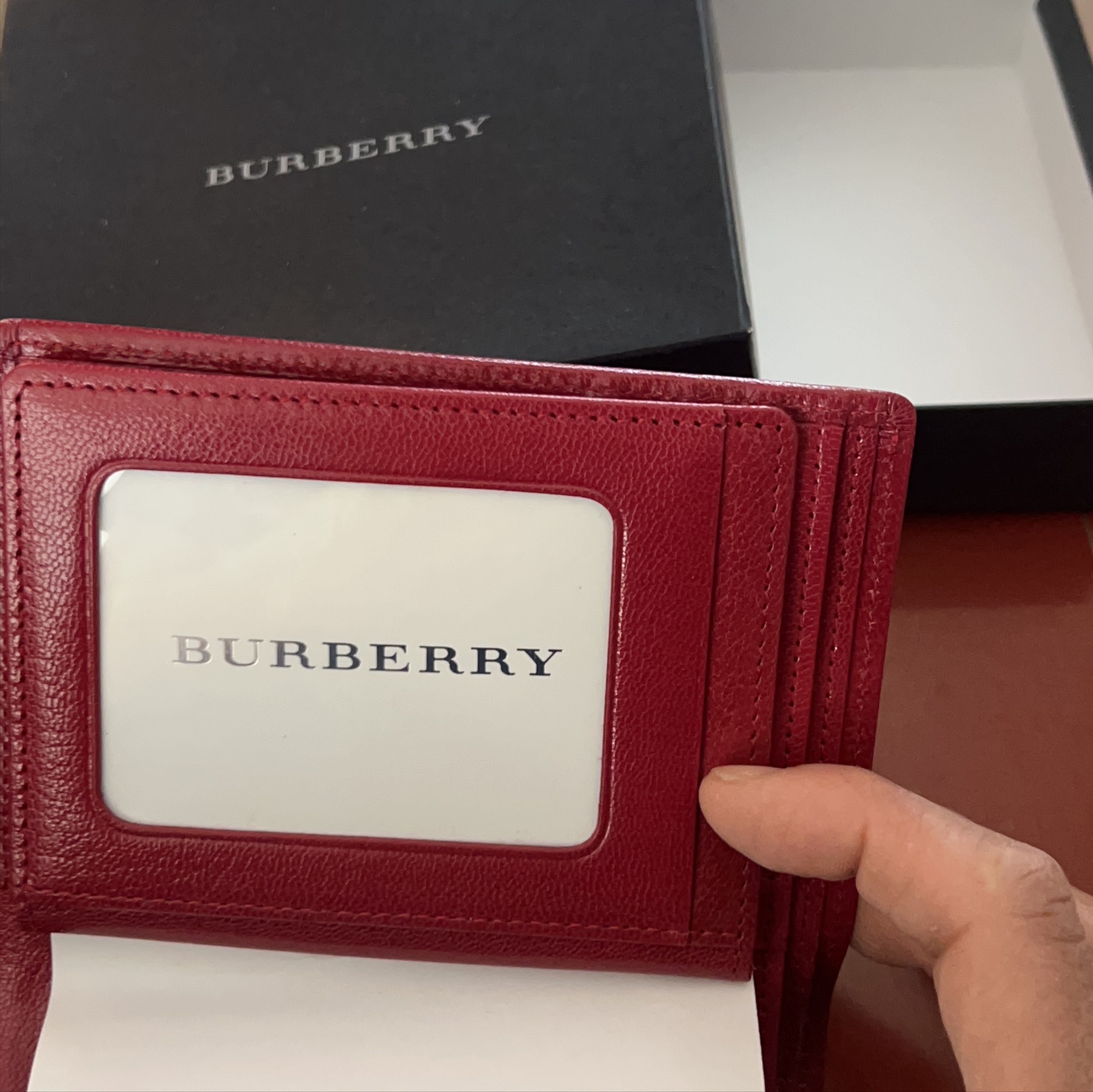 Burberry Red Leather Wallet