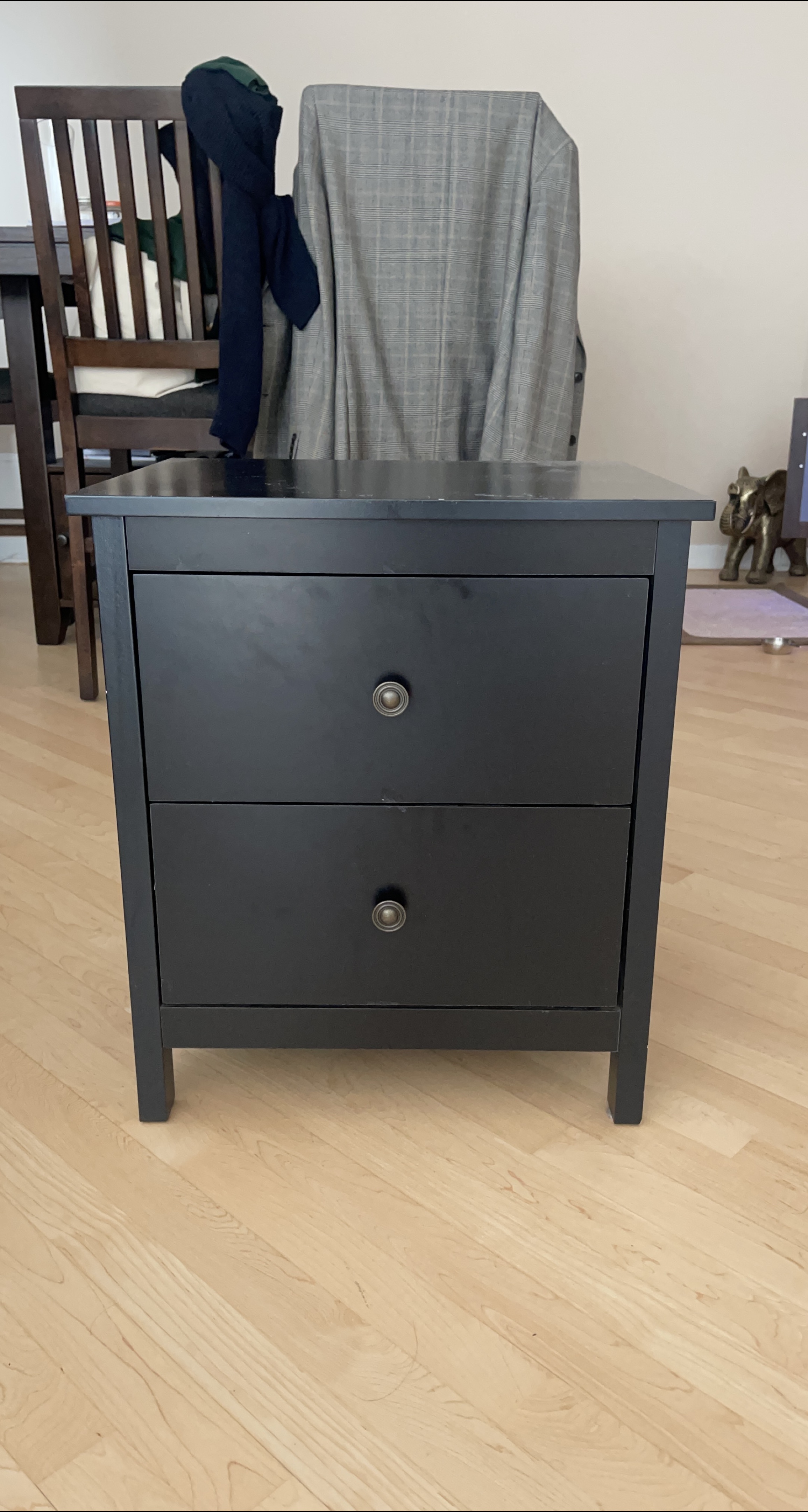 Dark brown  Two-Drawer Nightstand thumbnail