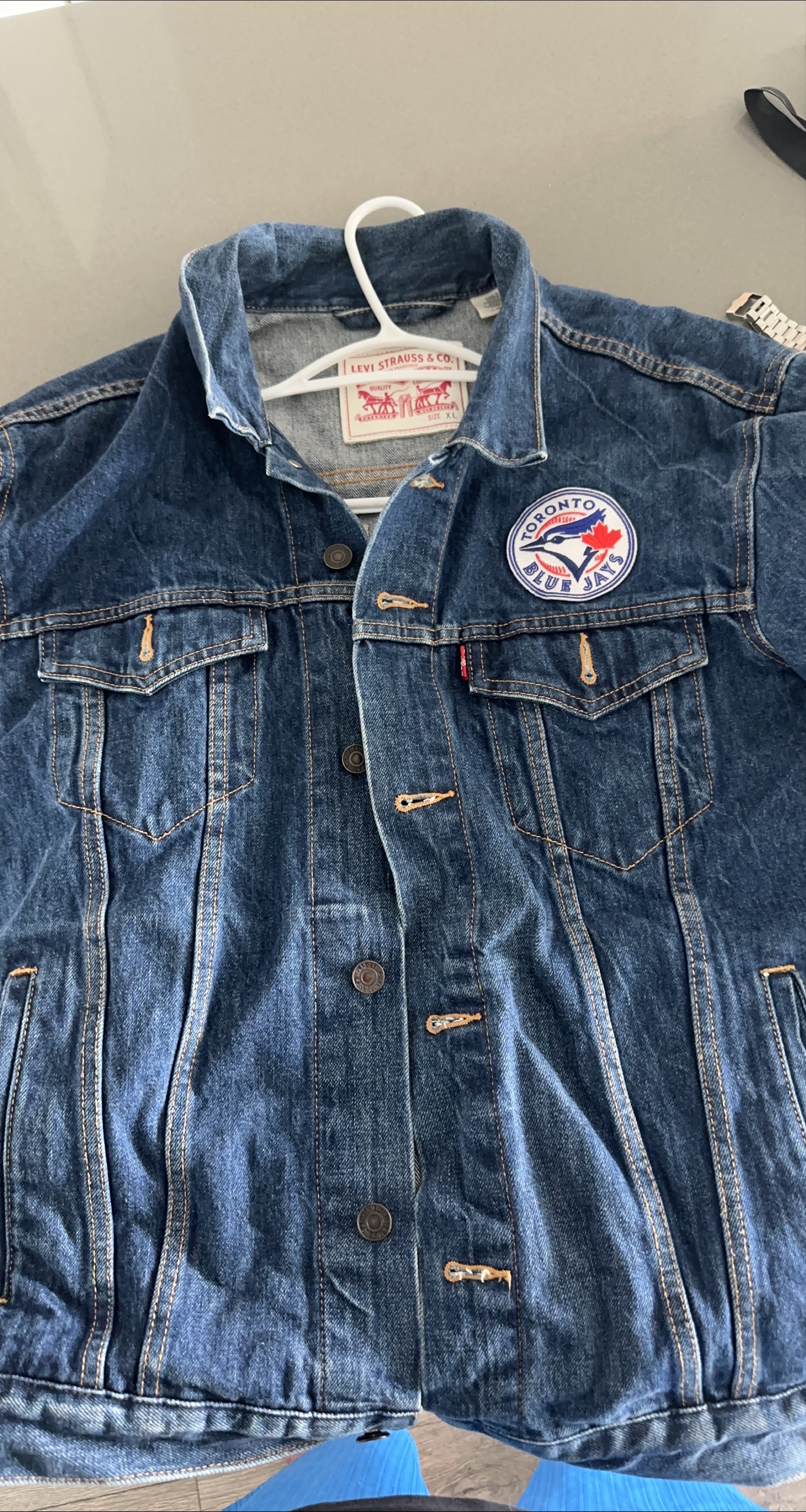 Levi's Blue Jays Denim Jacket XL thumbnail