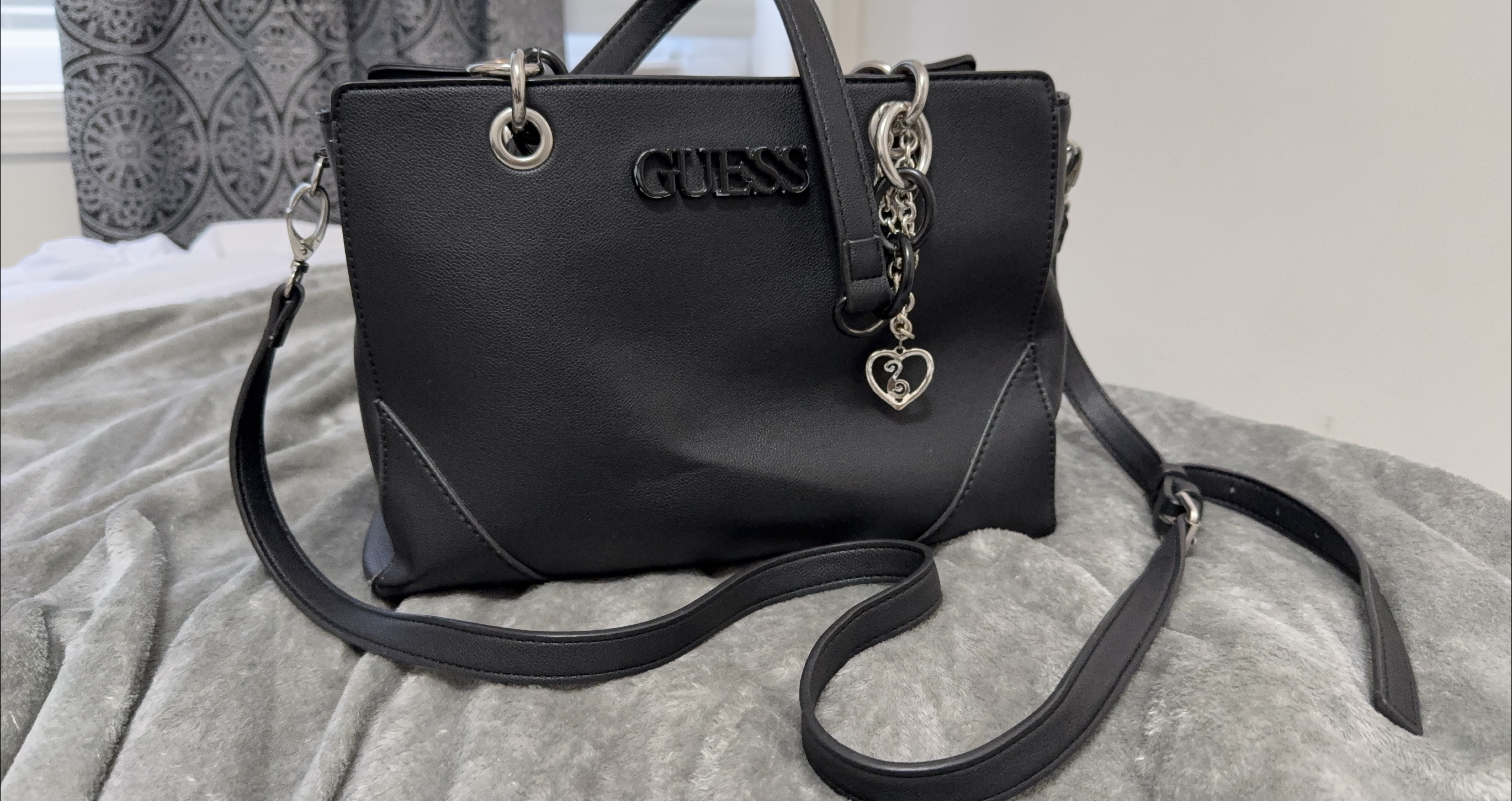 GUESS Black Satchel Bag thumbnail