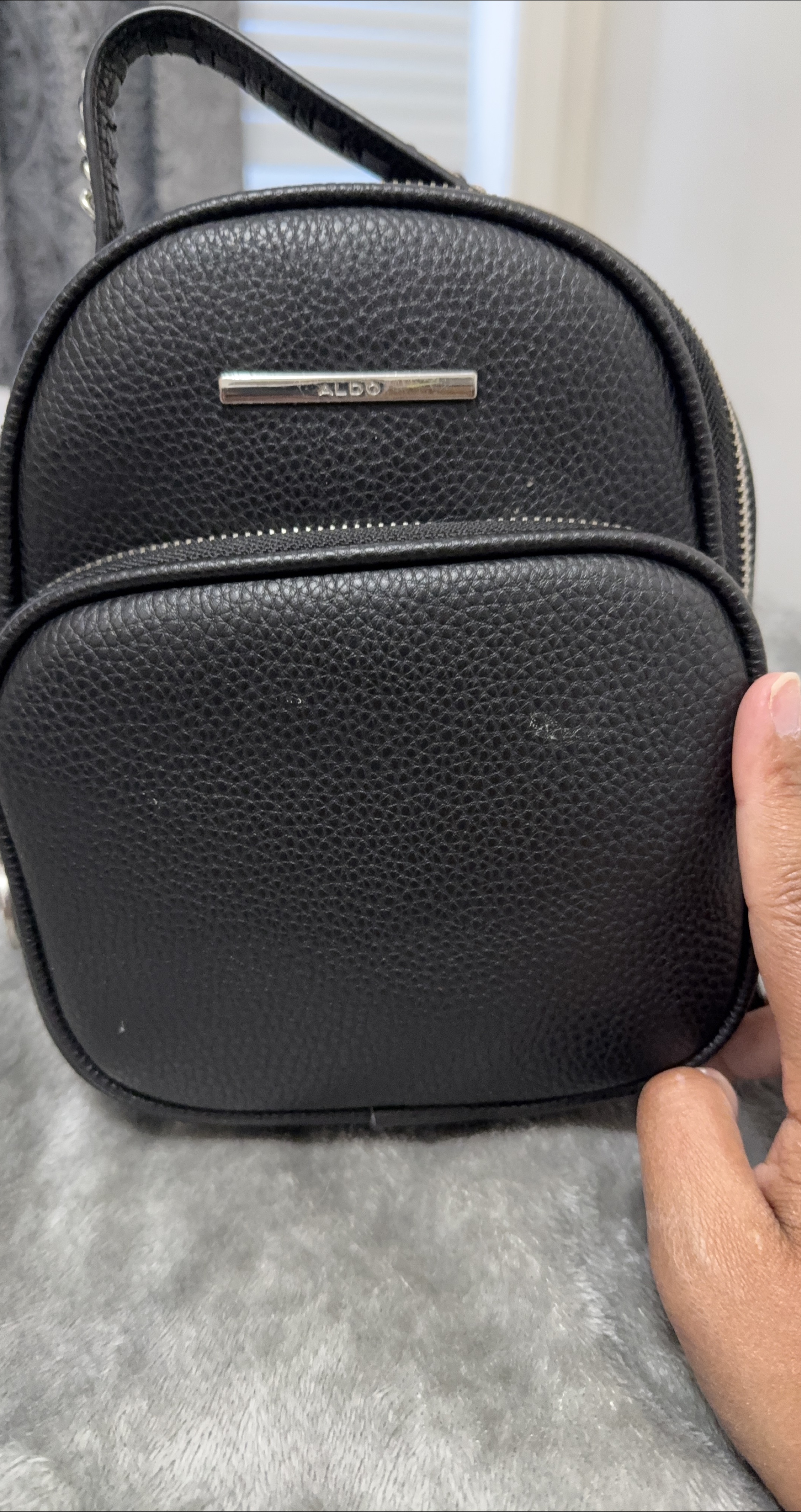 ALDO Black Mini Backpack thumbnail