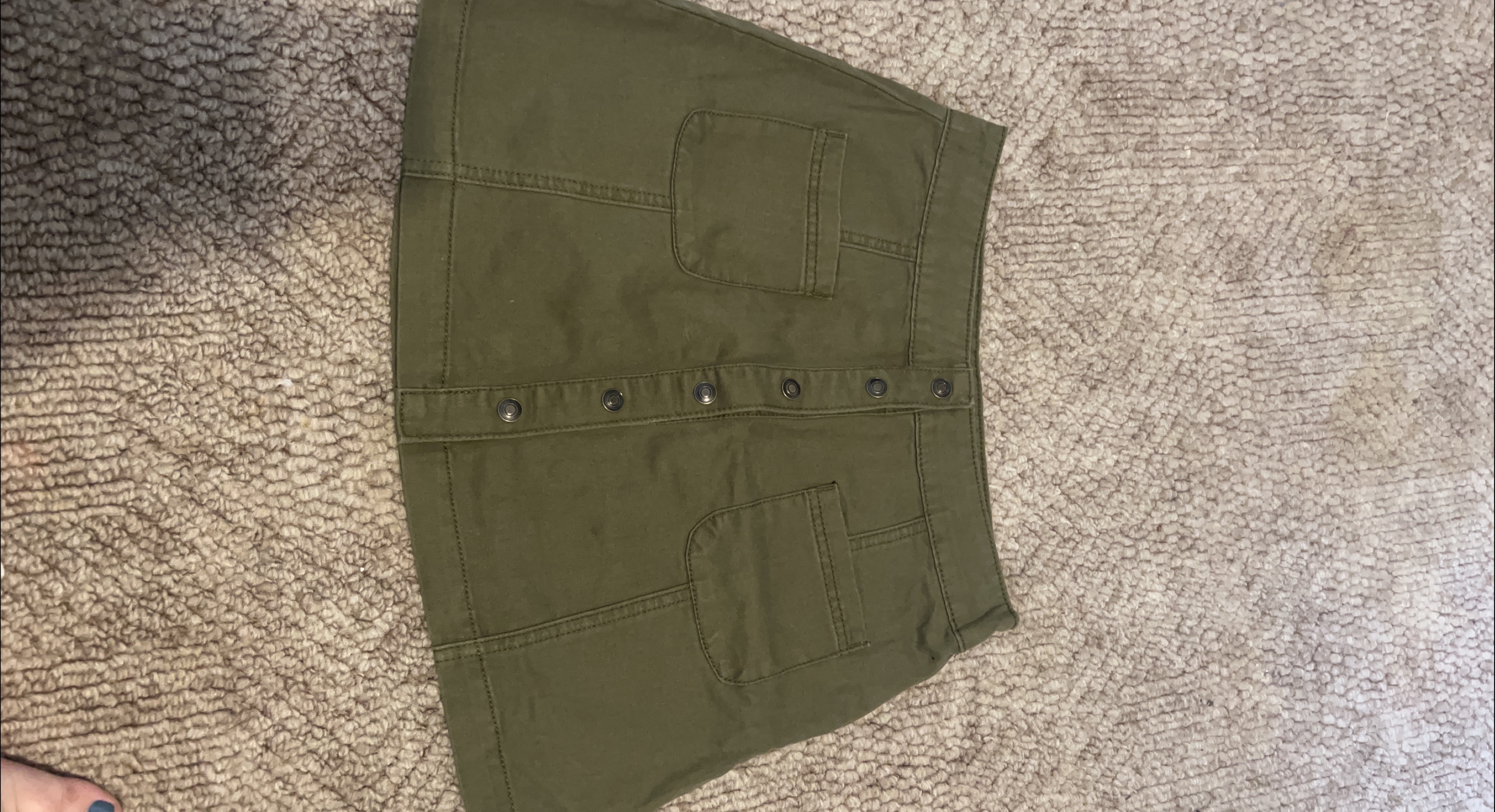 Olive Green Mini Skirt thumbnail