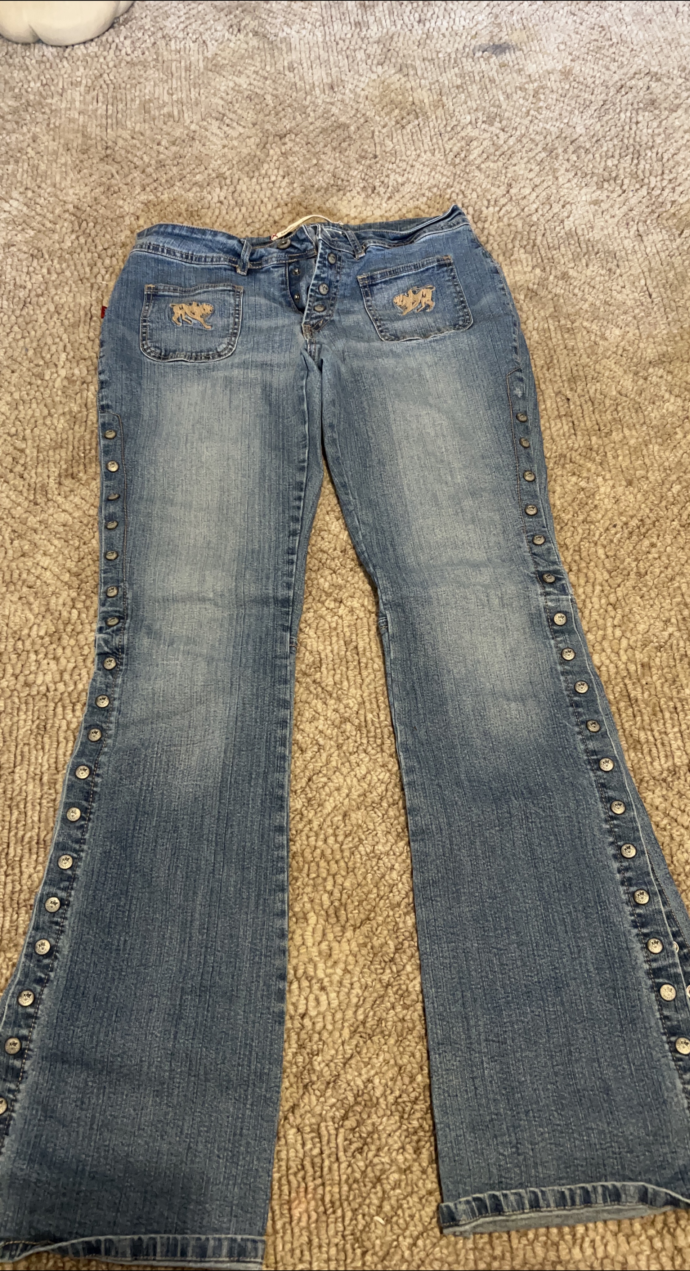 Button Flare Jeans thumbnail