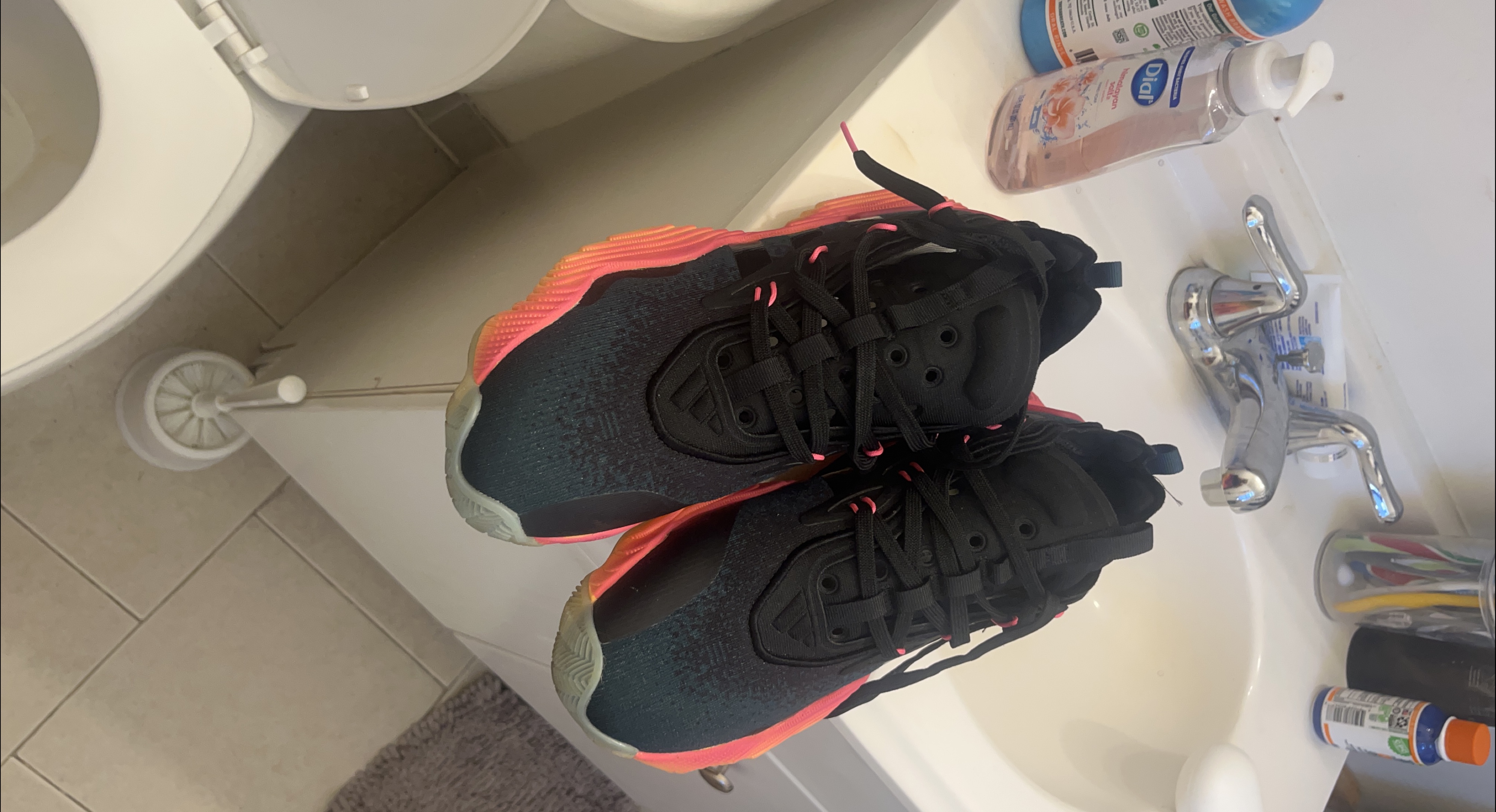 Black and Pink Athletic Shoes thumbnail