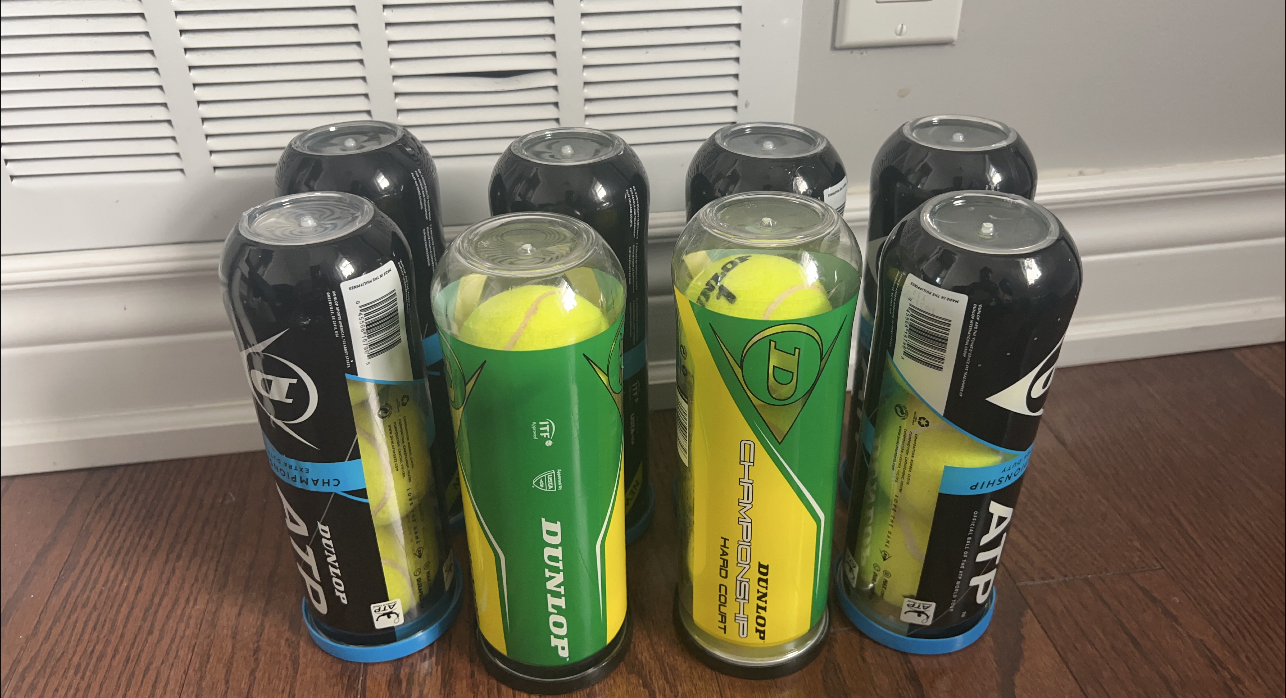 Unopened - New Dunlop pressurized ATP Championship Tennis Balls thumbnail