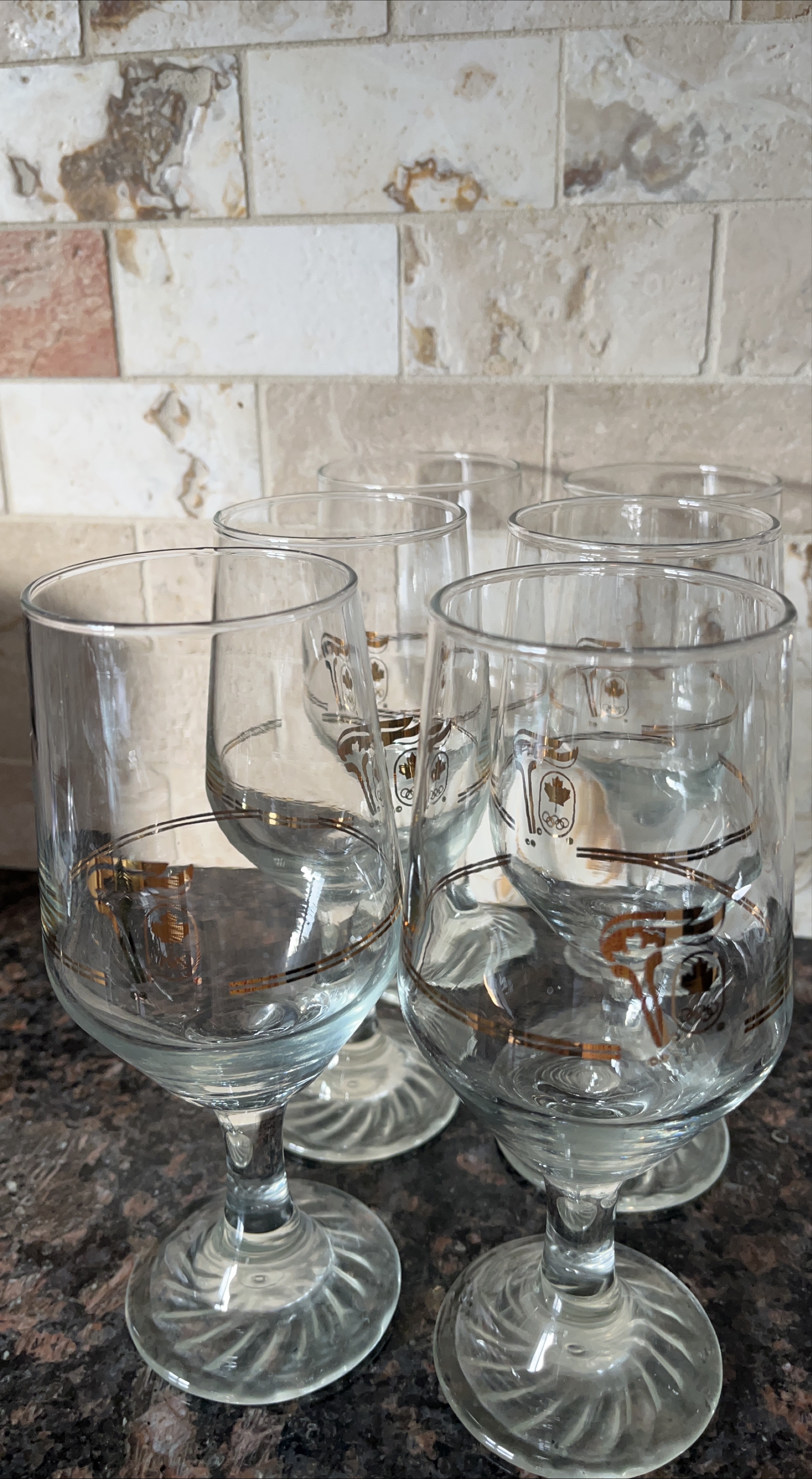 Set of 4 Olympic Wine Glasses thumbnail