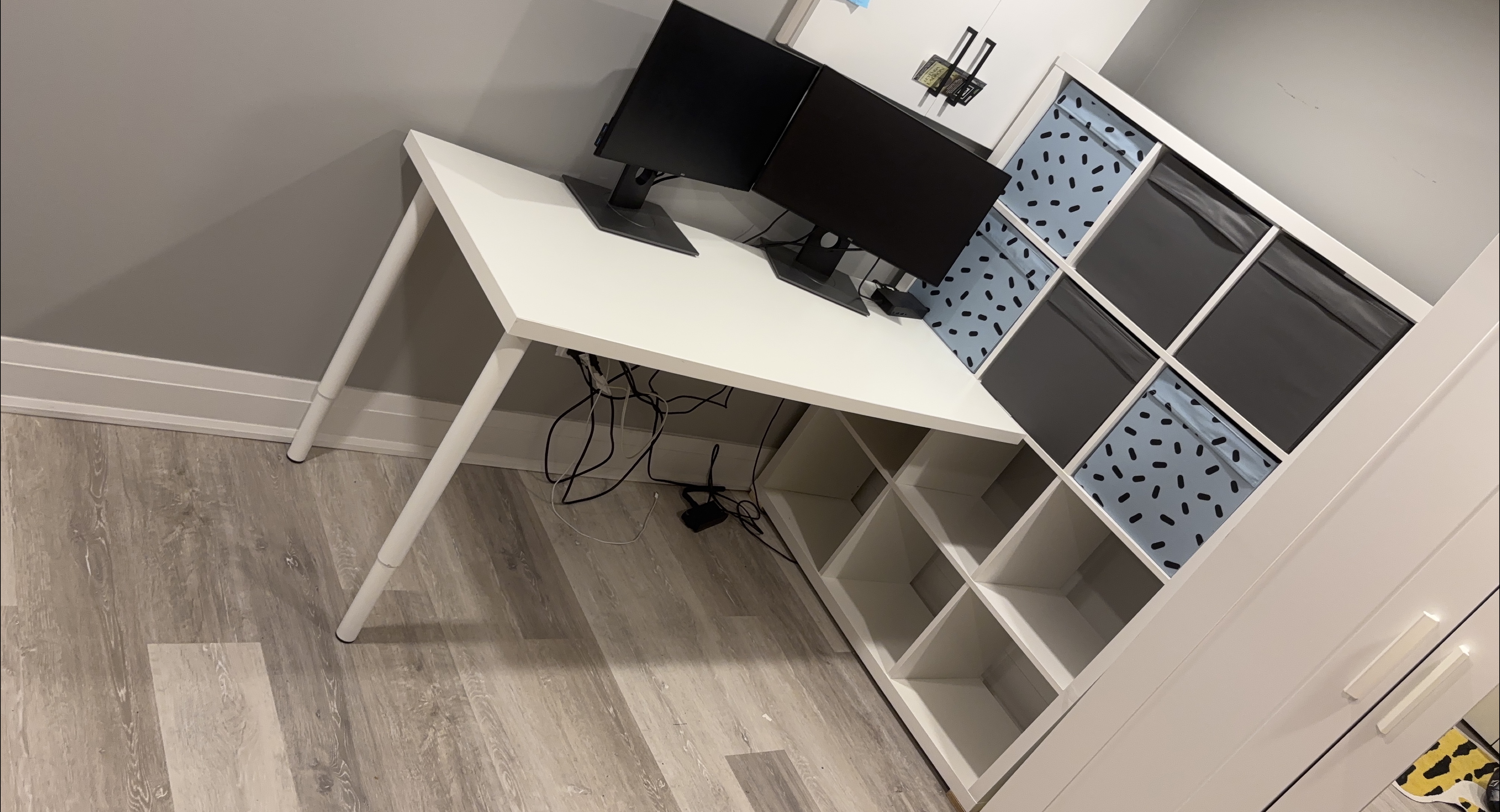 White Desk and Shelving Unit thumbnail