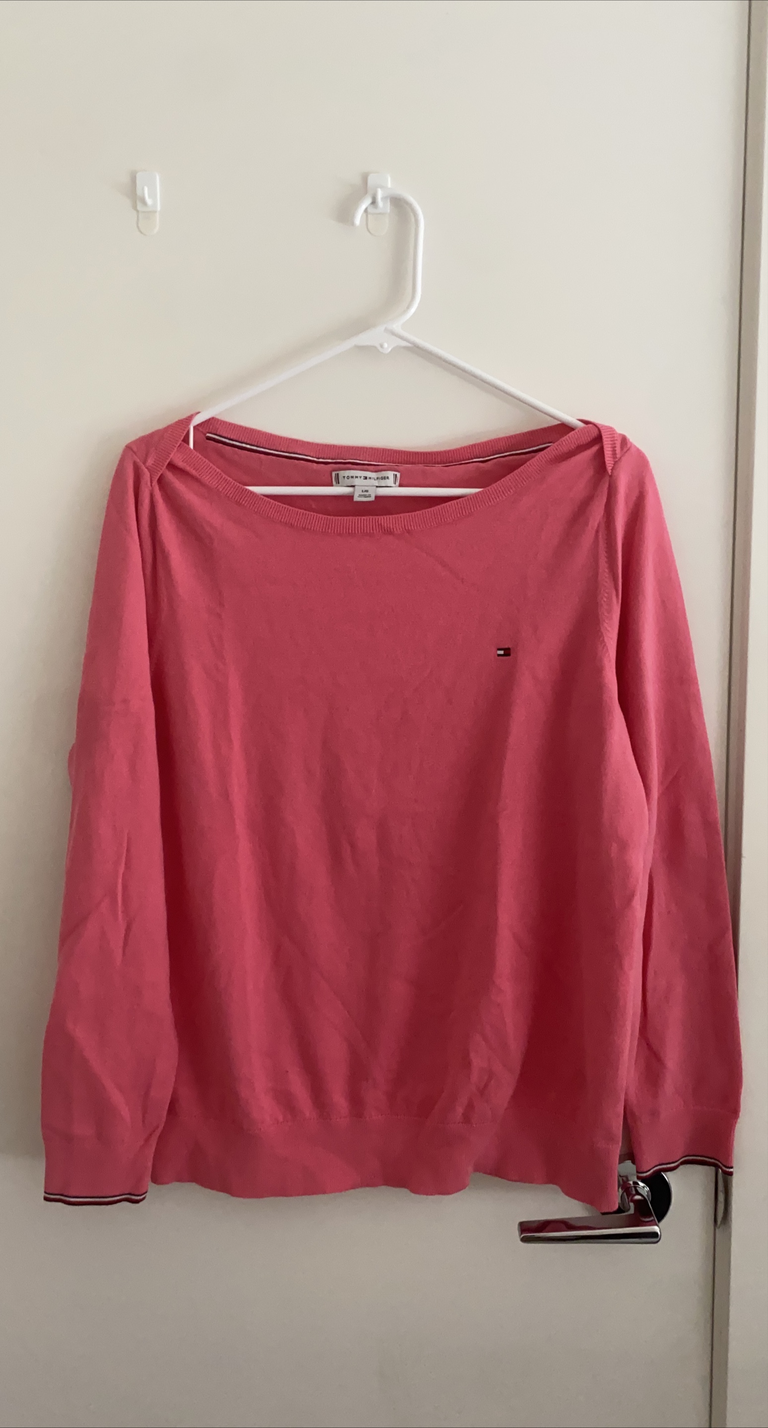 Tommy Hilfiger Pink Sweater - Size L thumbnail