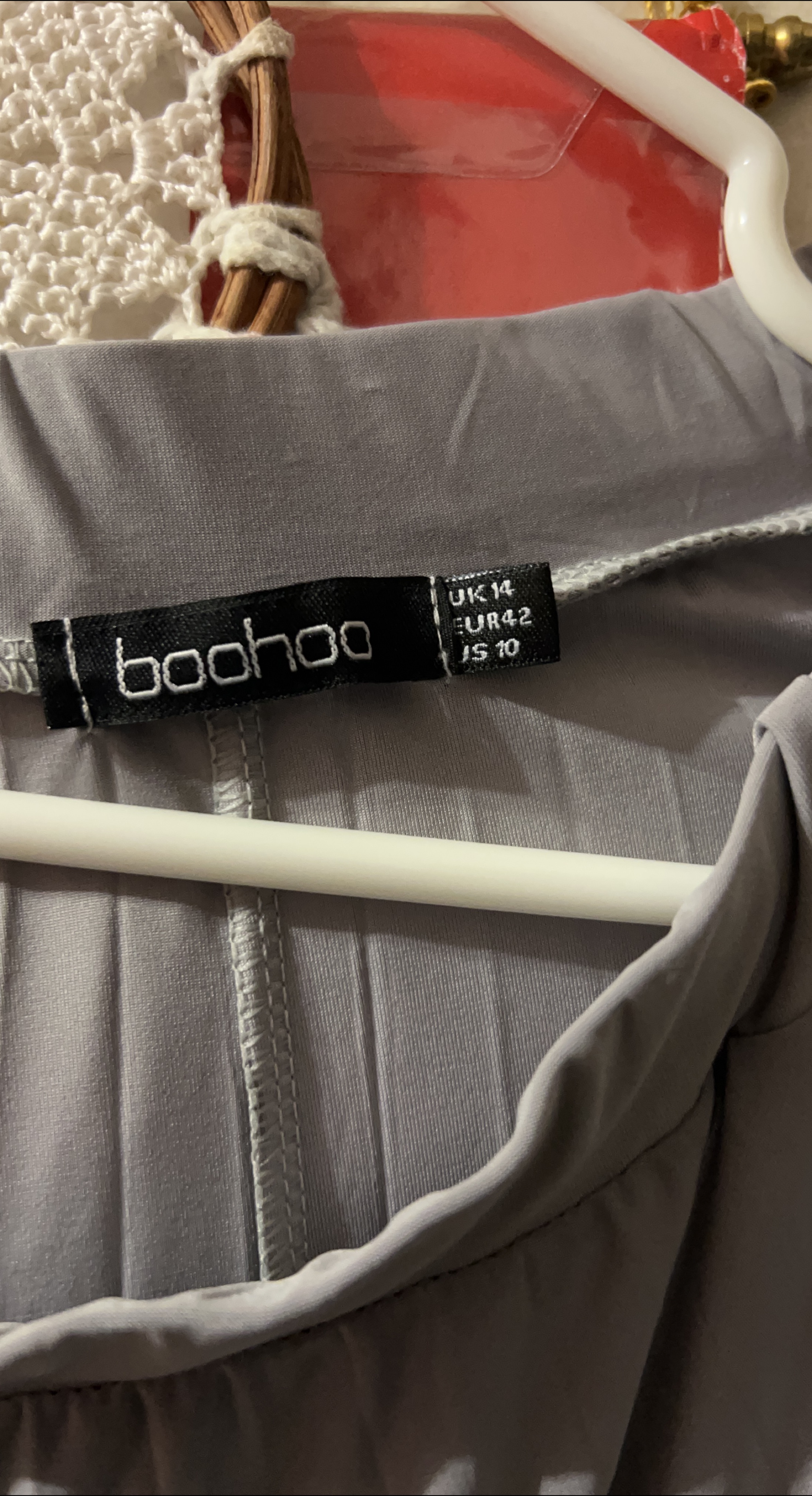 Boohoo Grey Top and skirt , Size US 10 thumbnail