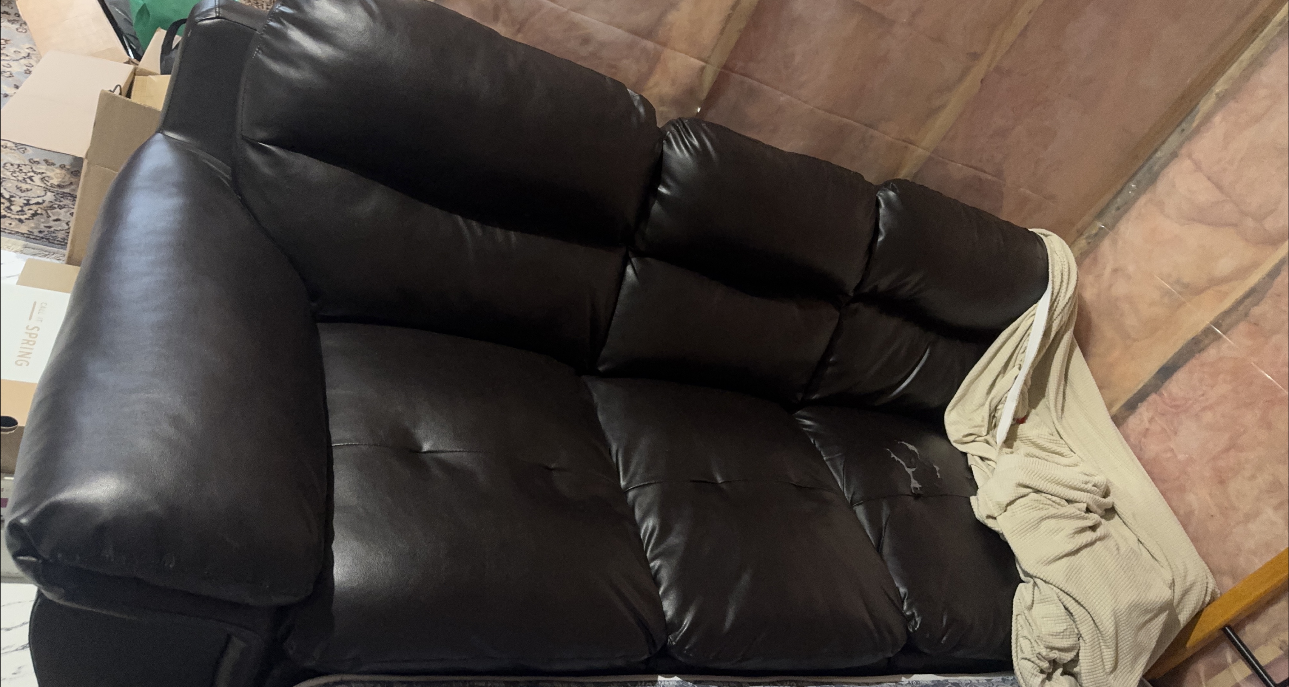 Calligaris Leather Sofa - Brown thumbnail