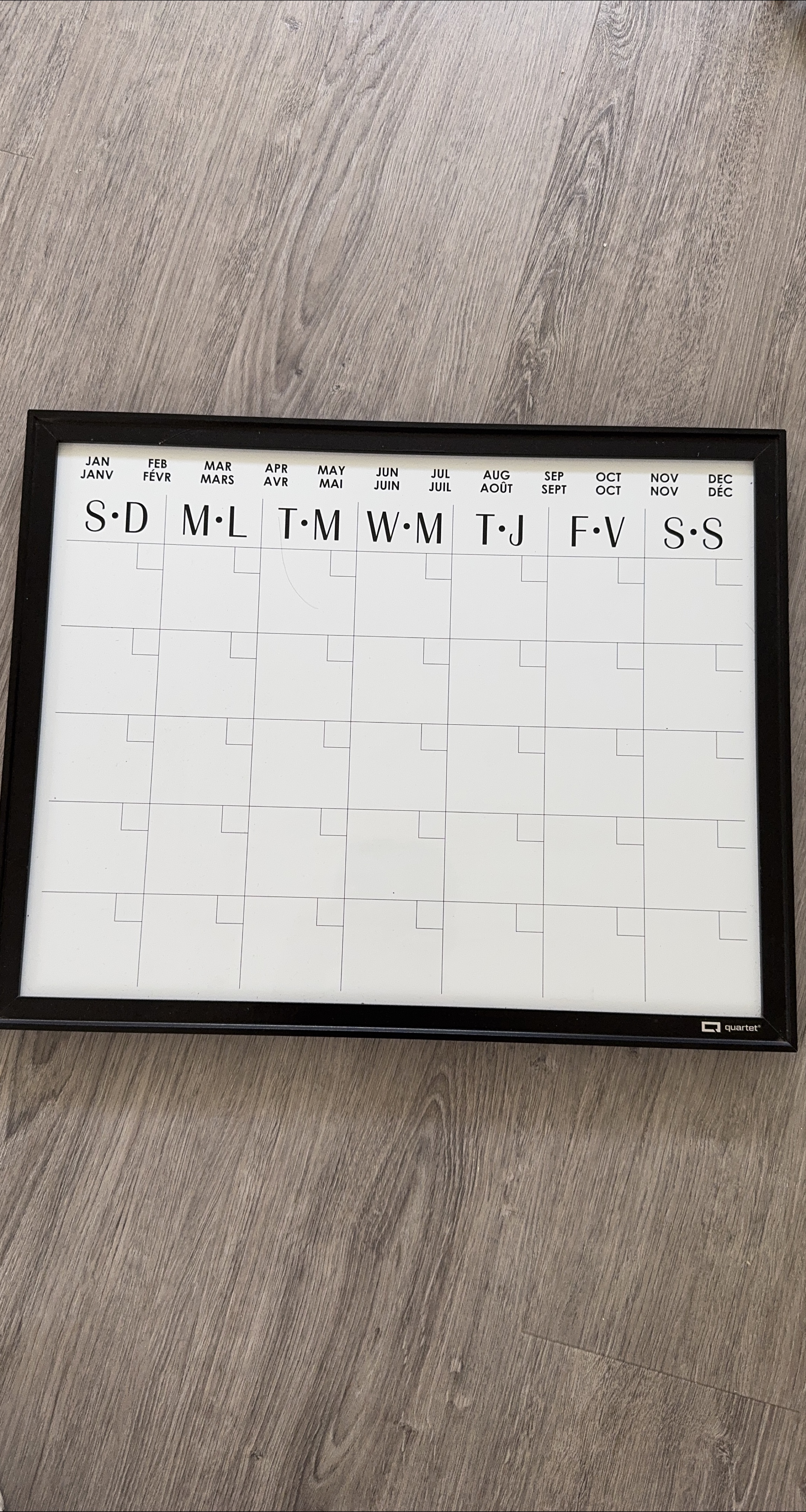 Quartet Black Framed Dry Erase Calendar thumbnail