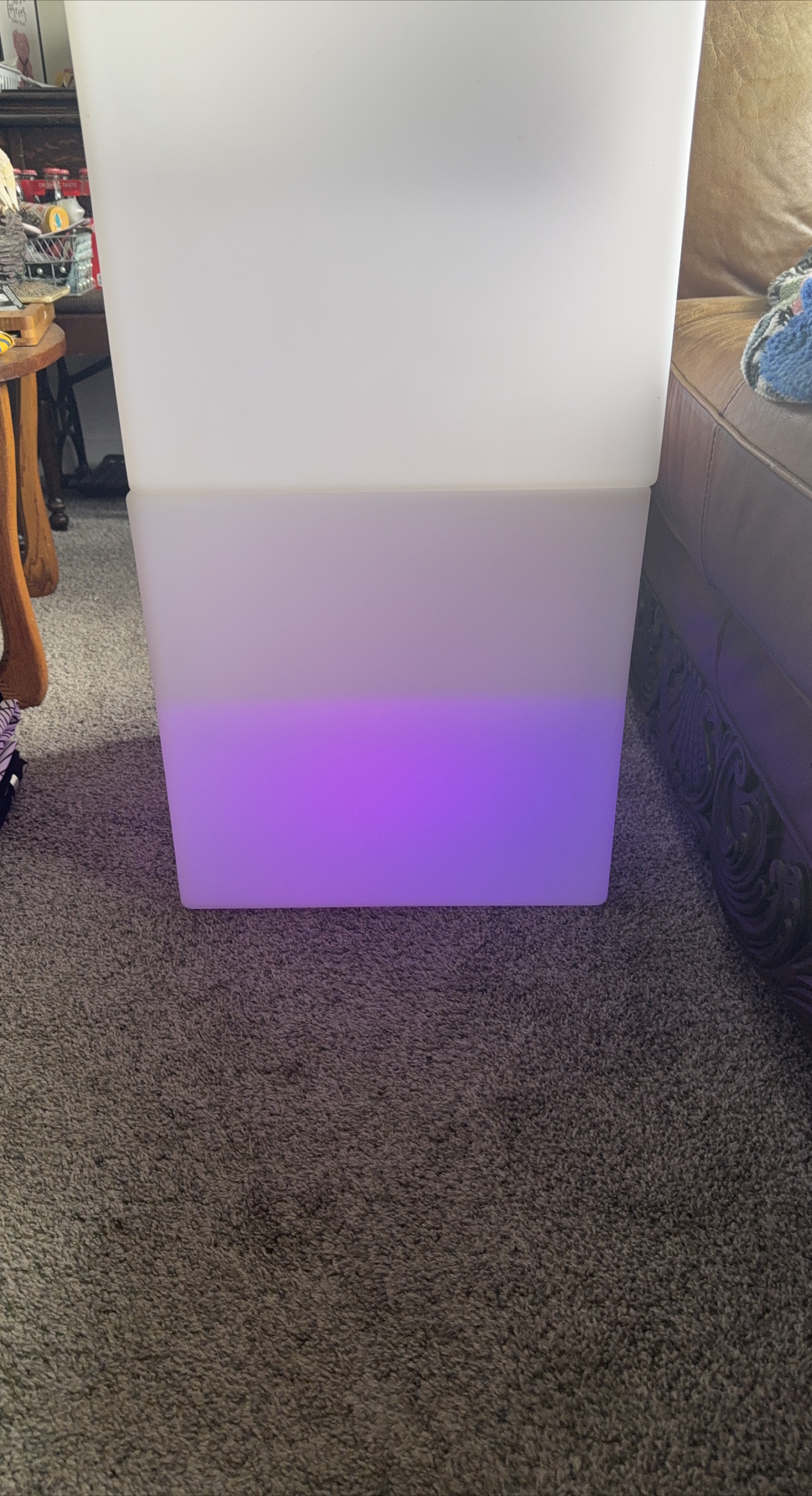 White LED Light Up Cube Table thumbnail