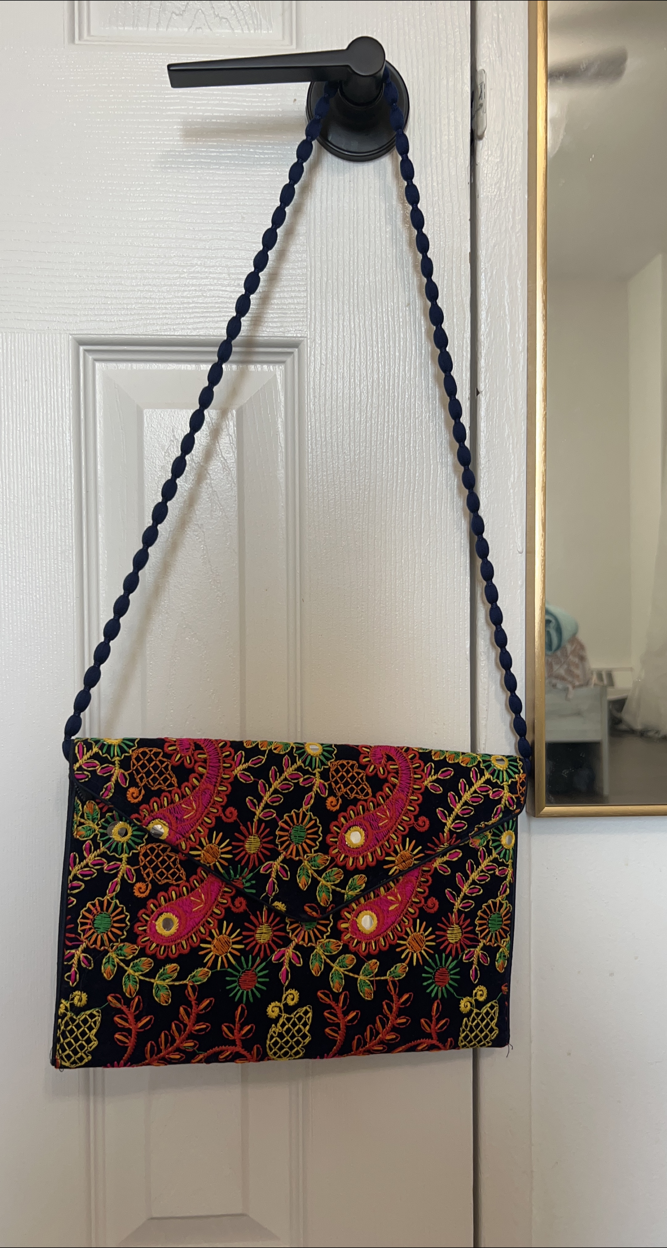 Embroidered Clutch Purse