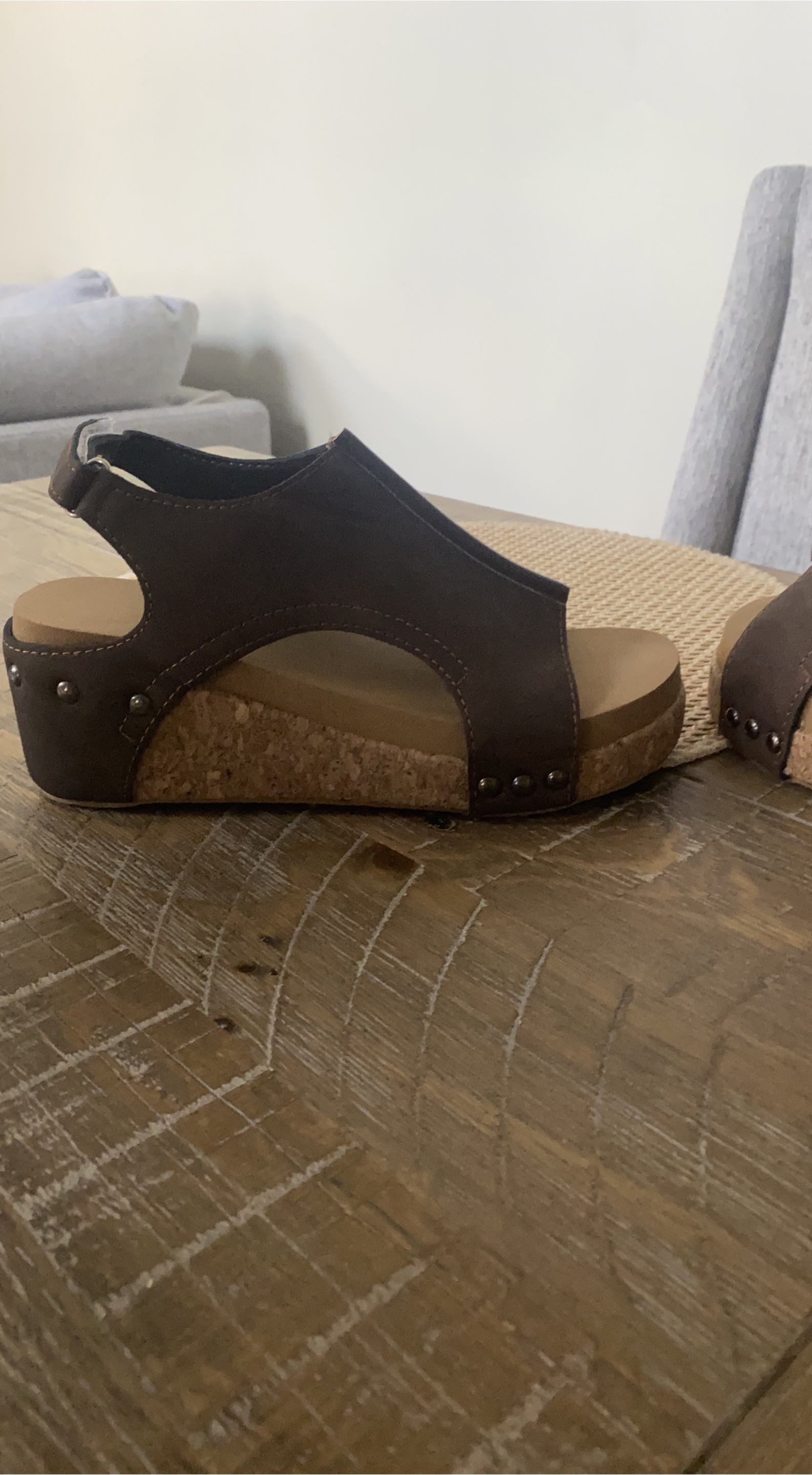 Brown Wedge Sandals