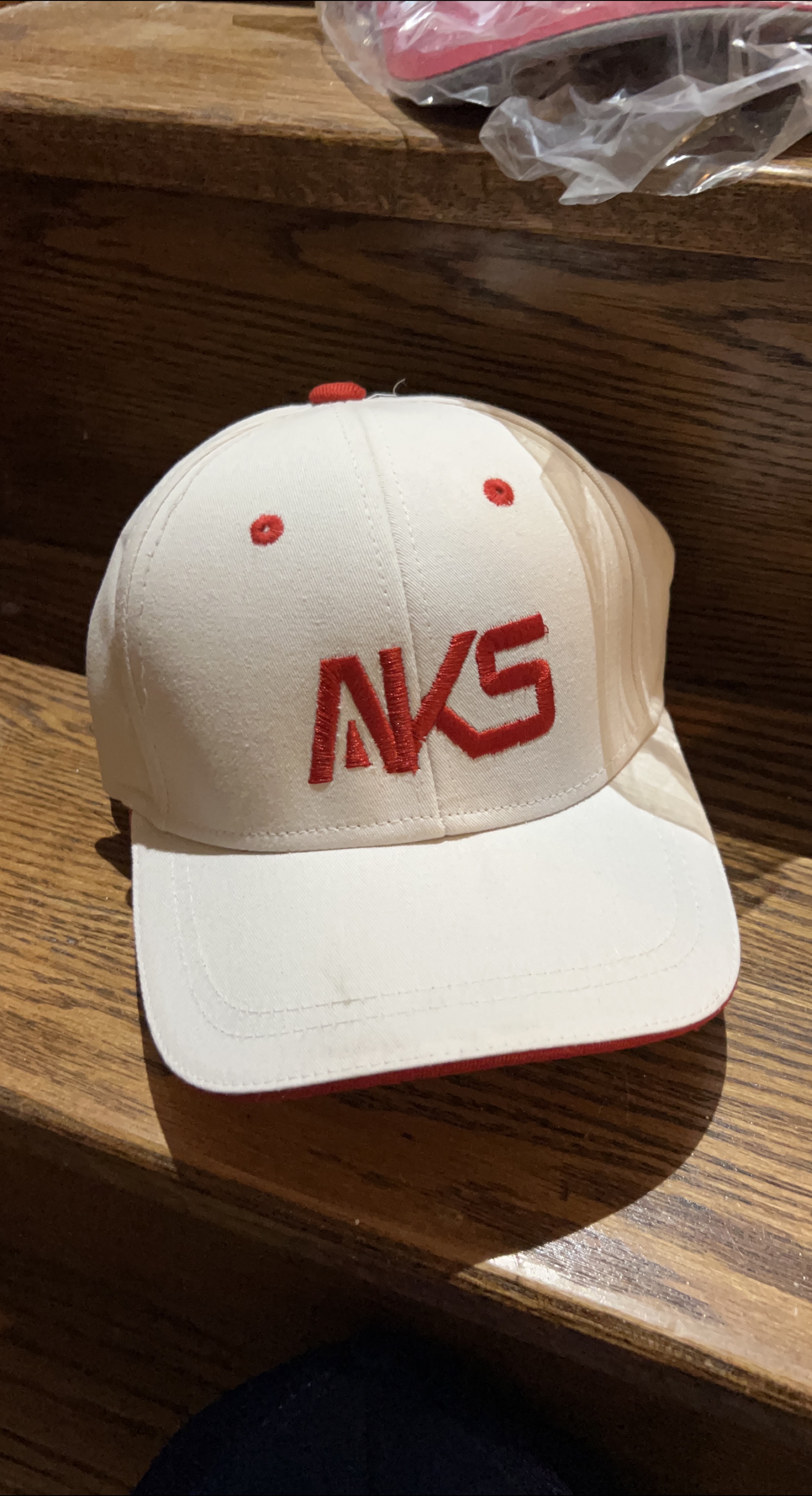 AKS White & Red Baseball Cap thumbnail