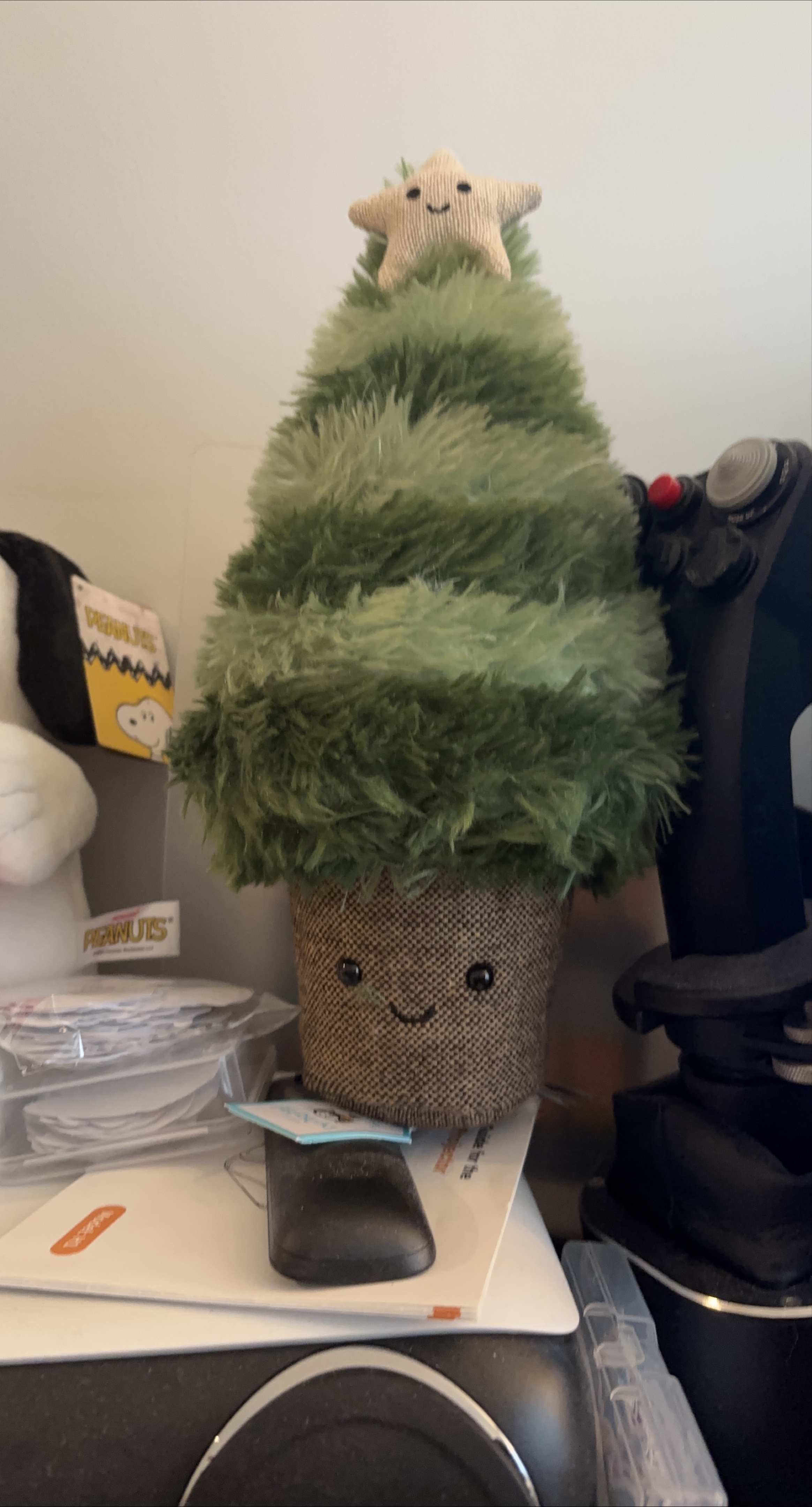 Plush Christmas Tree with Star Topper