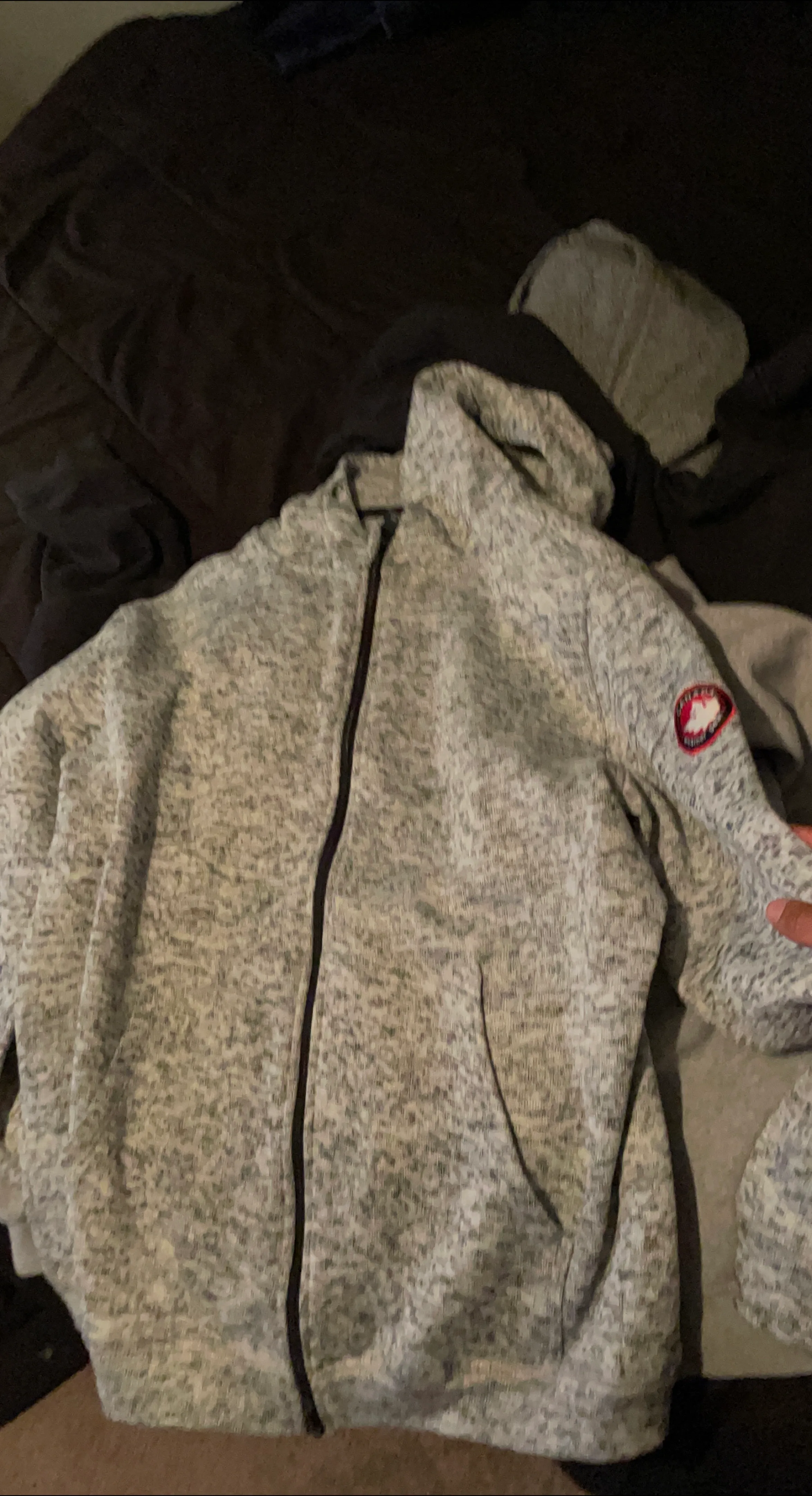 Grey Canada Weather Gear Fleece Zip-Up Hoodie