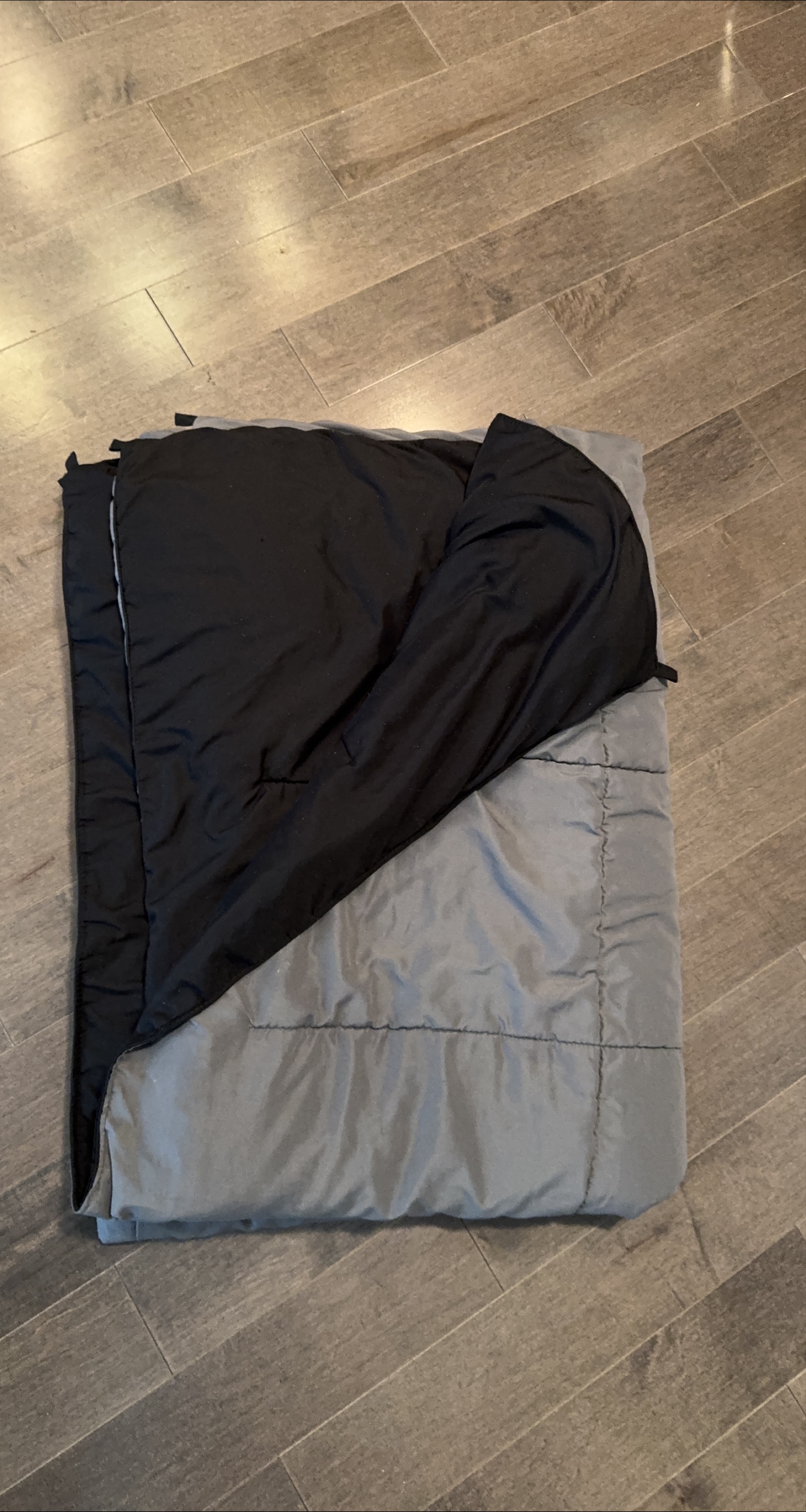 Move out sale - Sleeping comforter - Black and Grey thumbnail