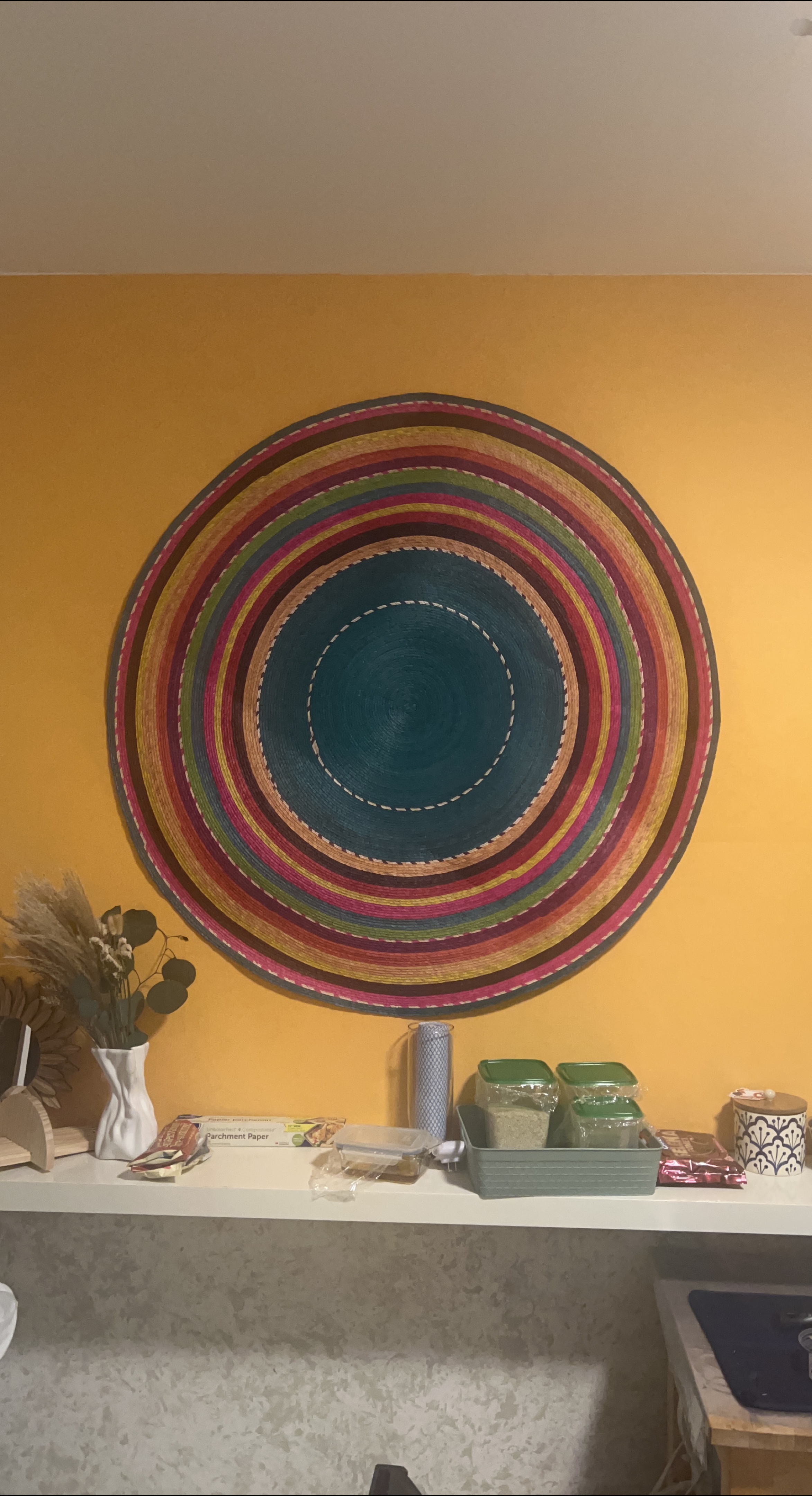 Woven Wall Decor - Round Fiesta Style