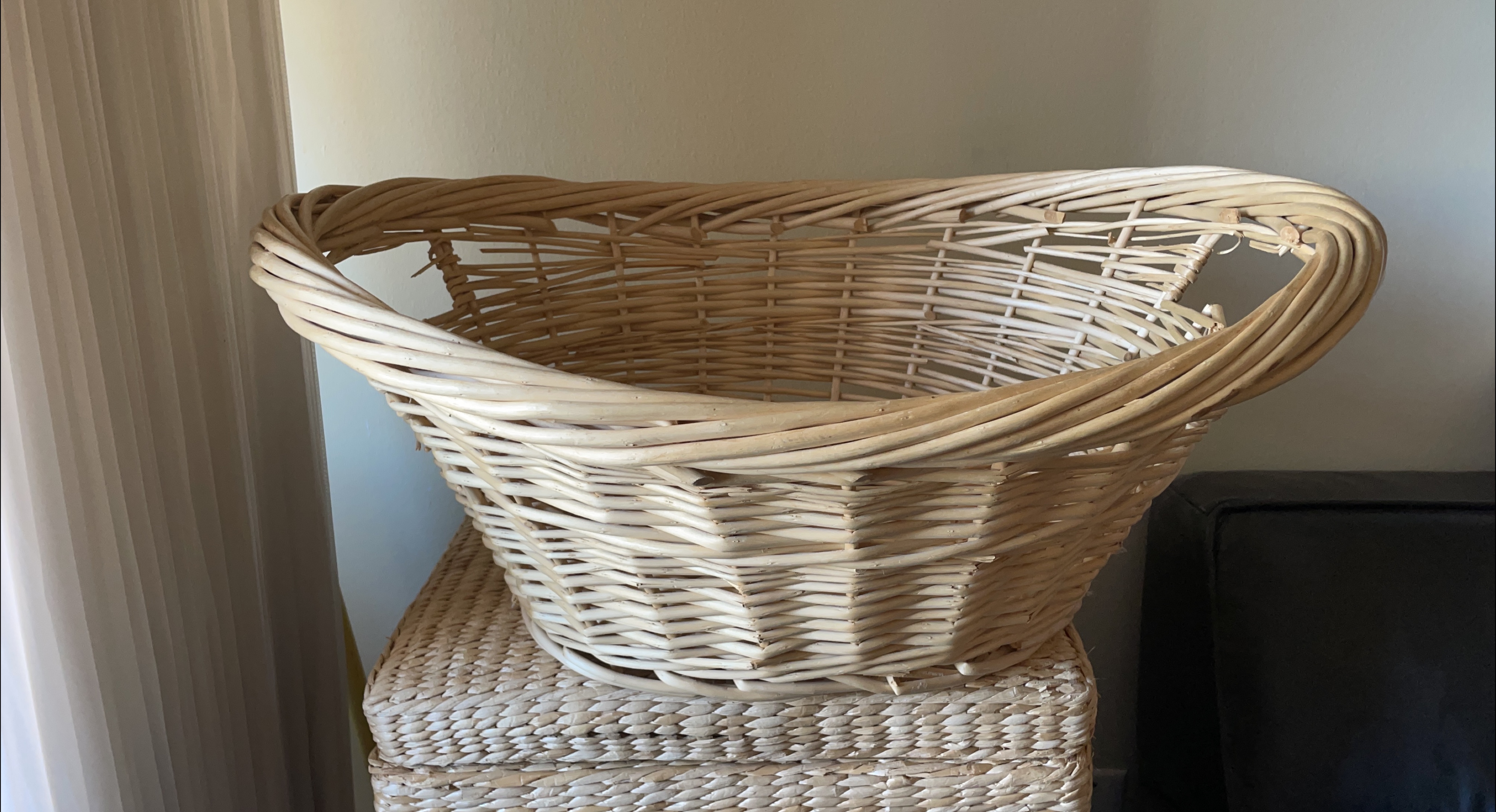 Wicker Basket - Beige thumbnail