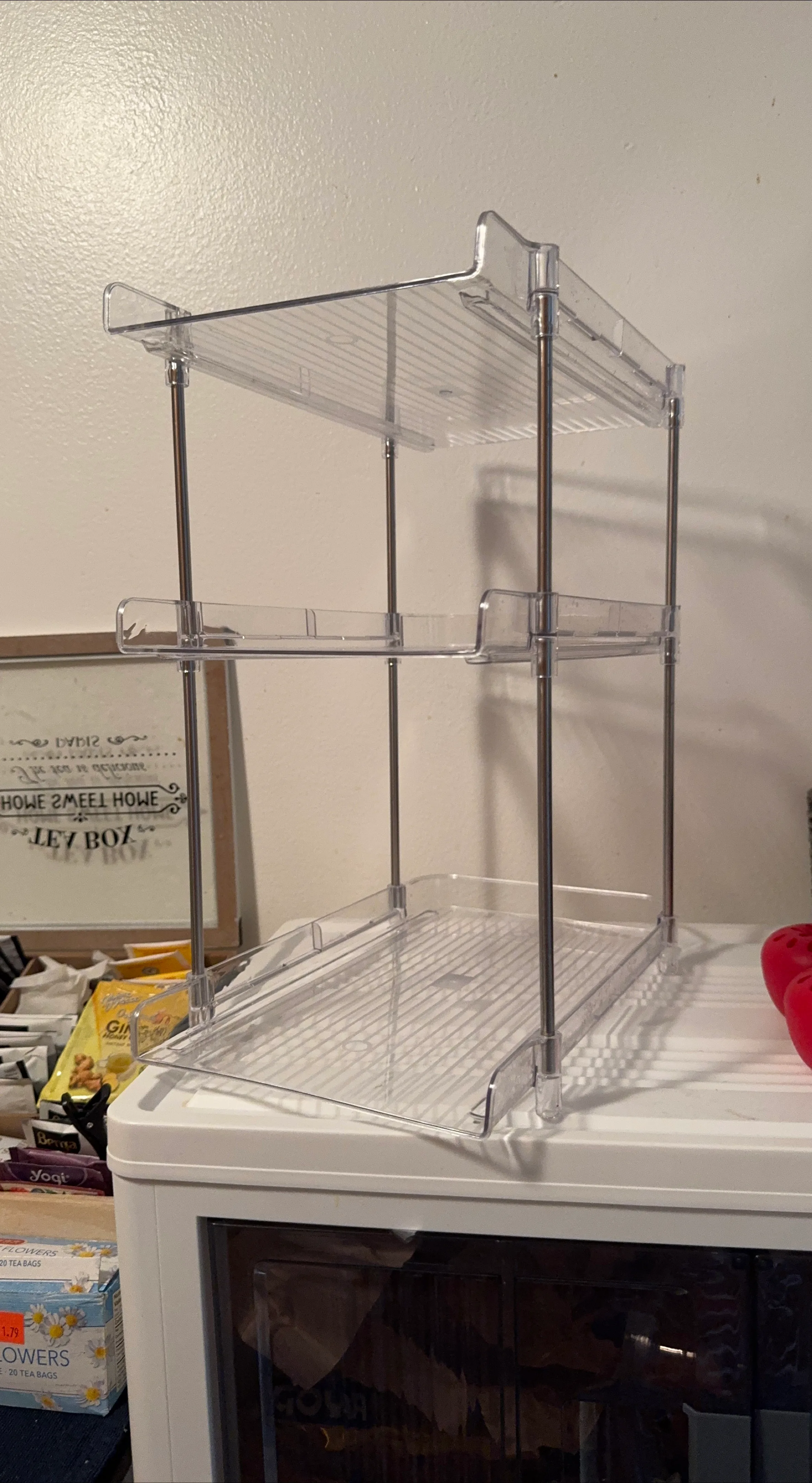 Clear 3-Tier Kitchen/Bathroom Shelf