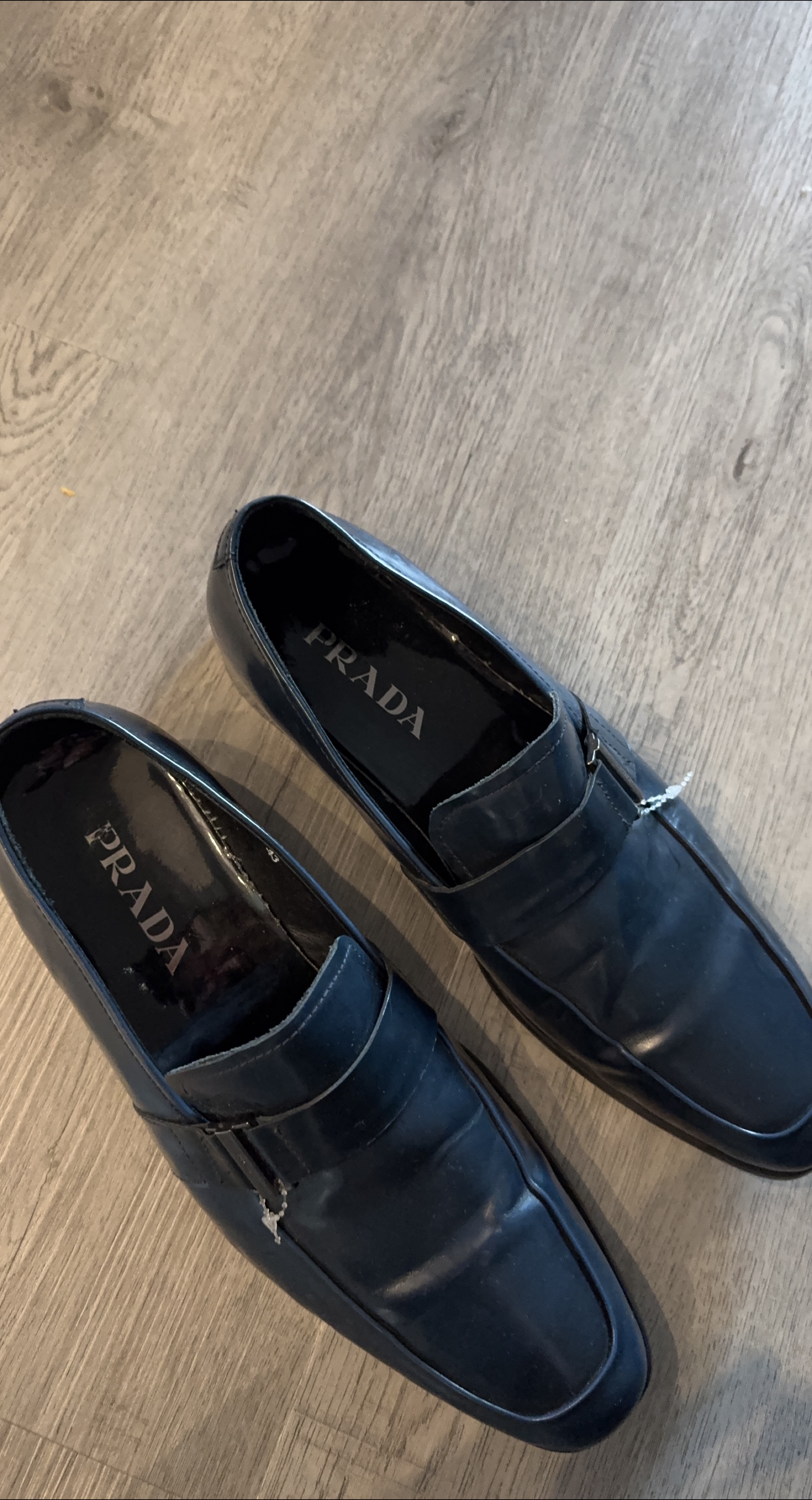 Prada Black Leather Loafers - Size 43 thumbnail