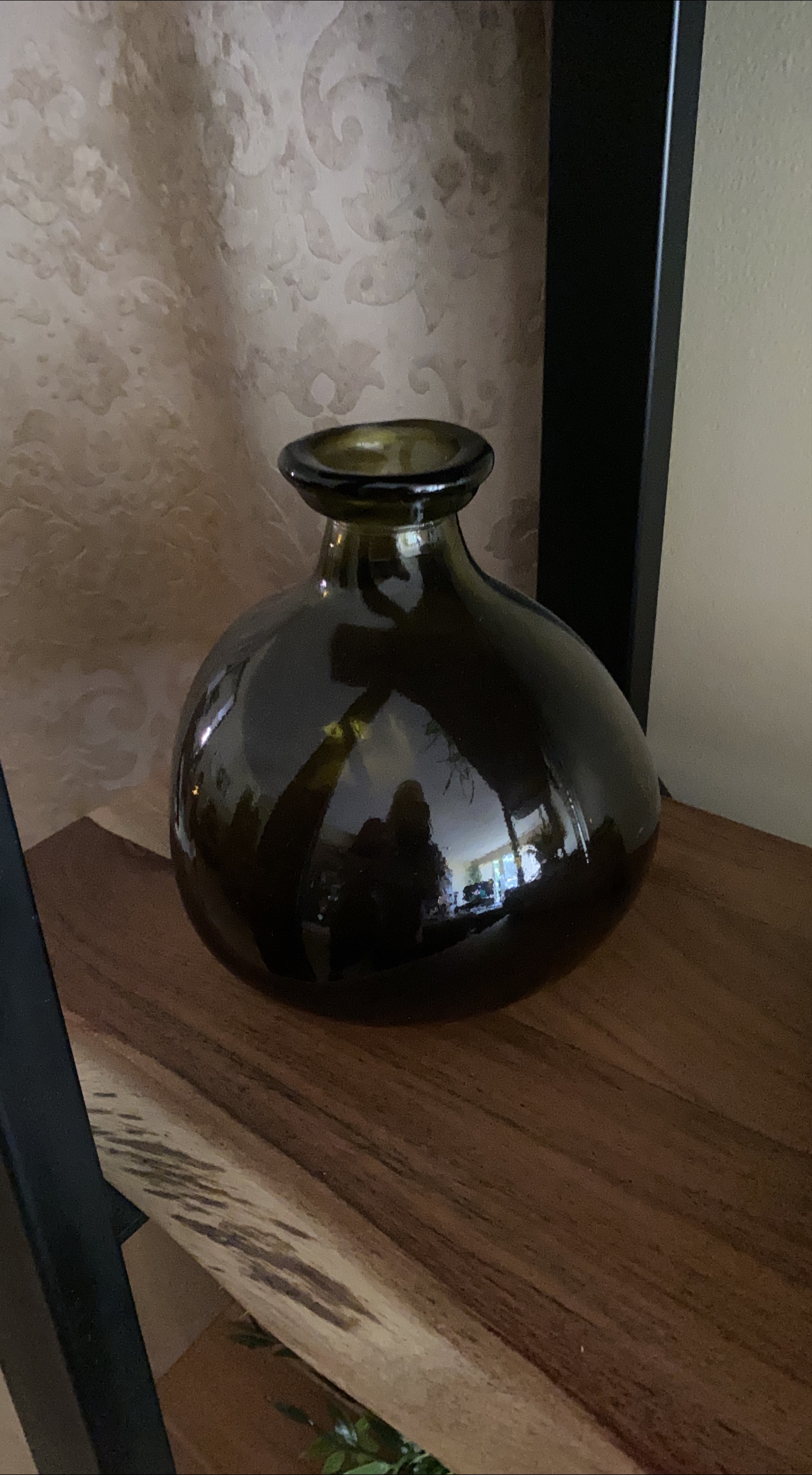 Dark Green Glass Vase thumbnail