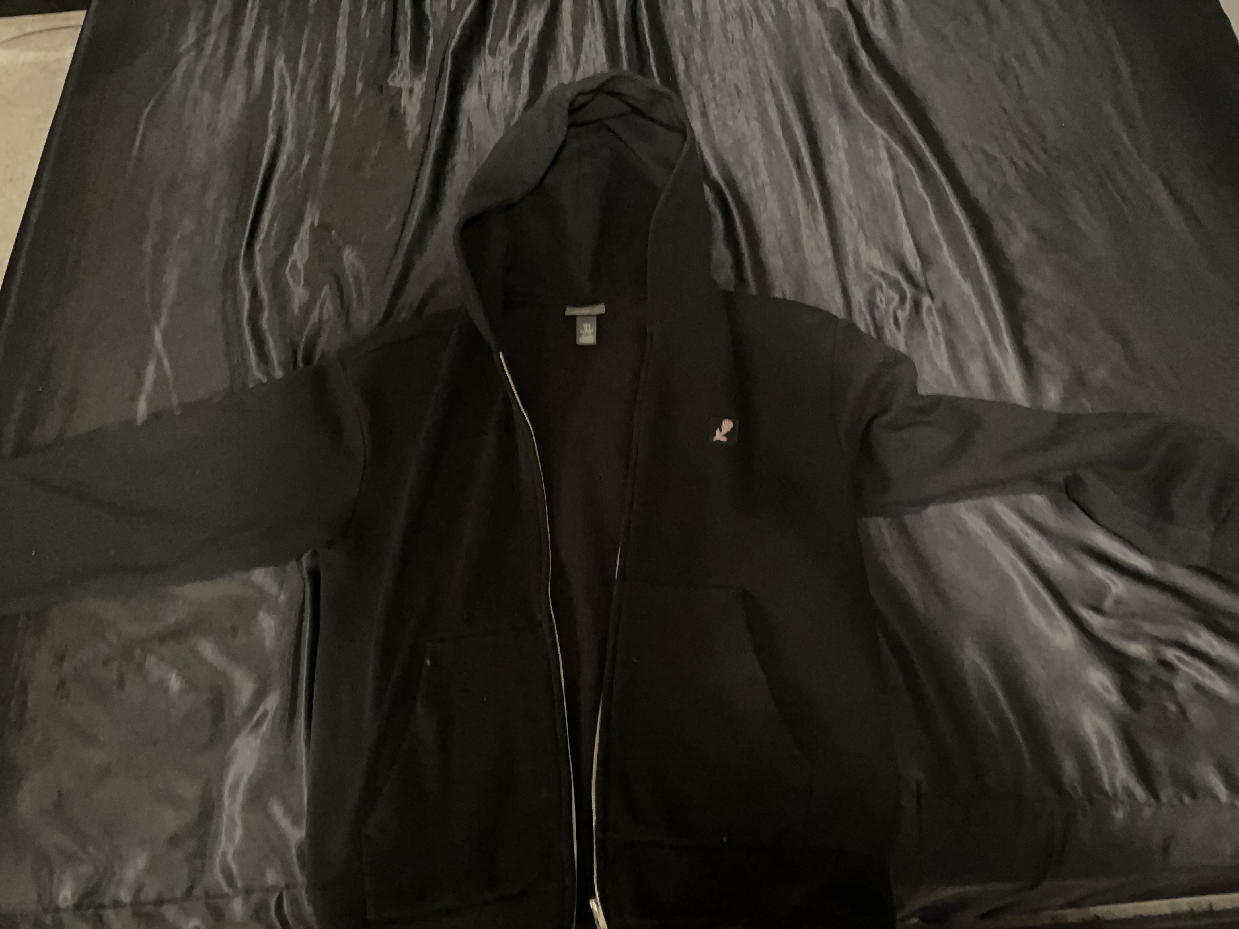 Aerie Black Full Zip Hoodie - XL thumbnail