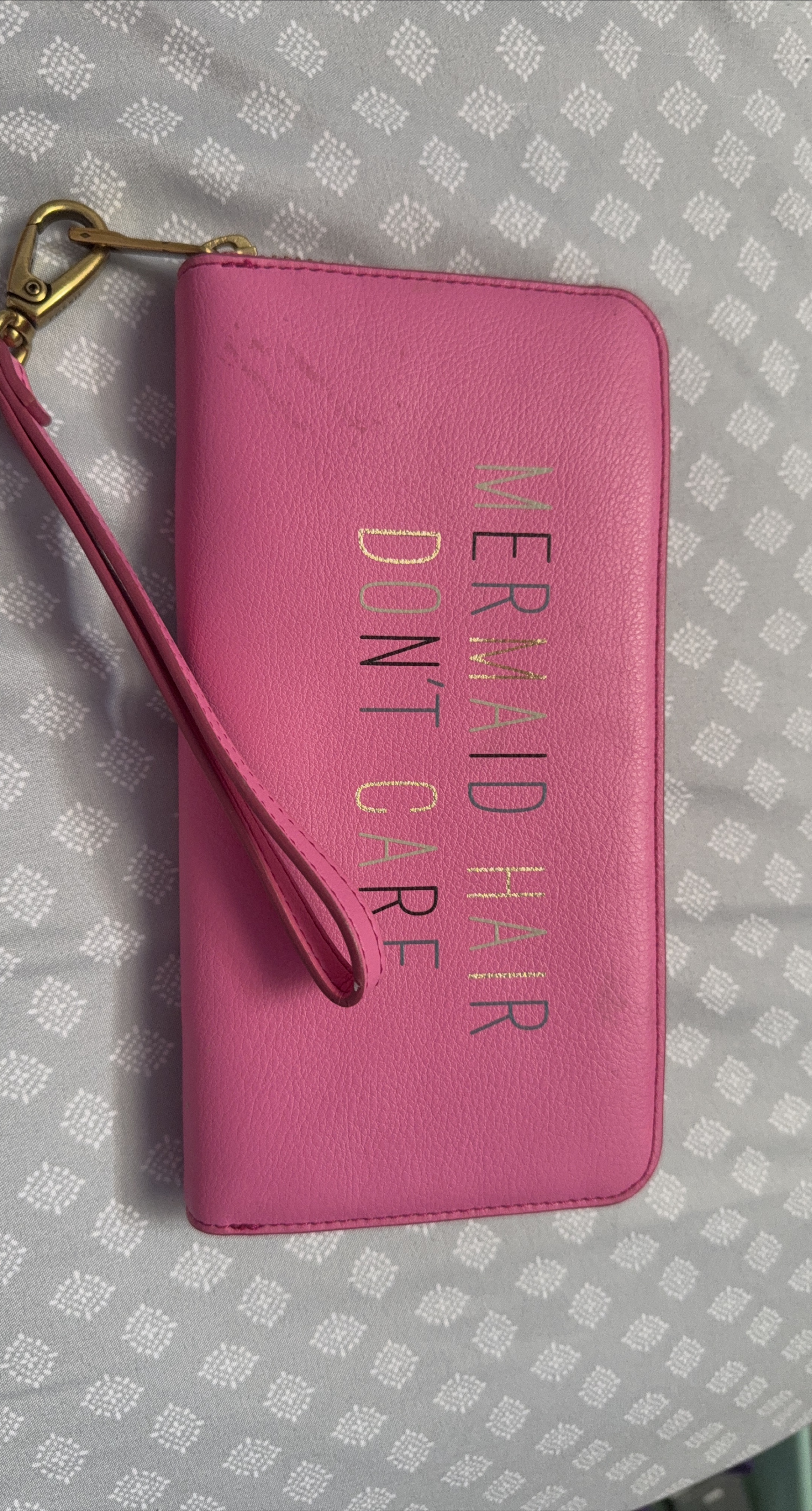 Pink 'Mermaid Hair Don't Care' Wallet thumbnail