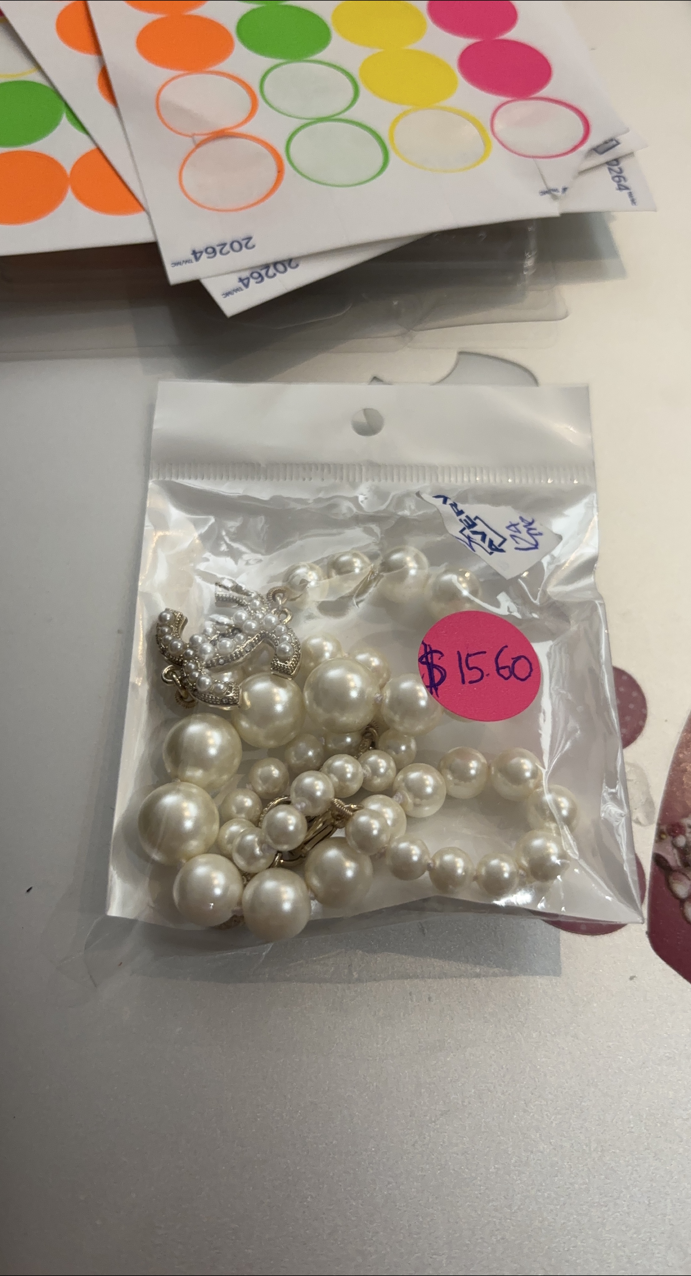 Pearl Necklace with CC Logo thumbnail