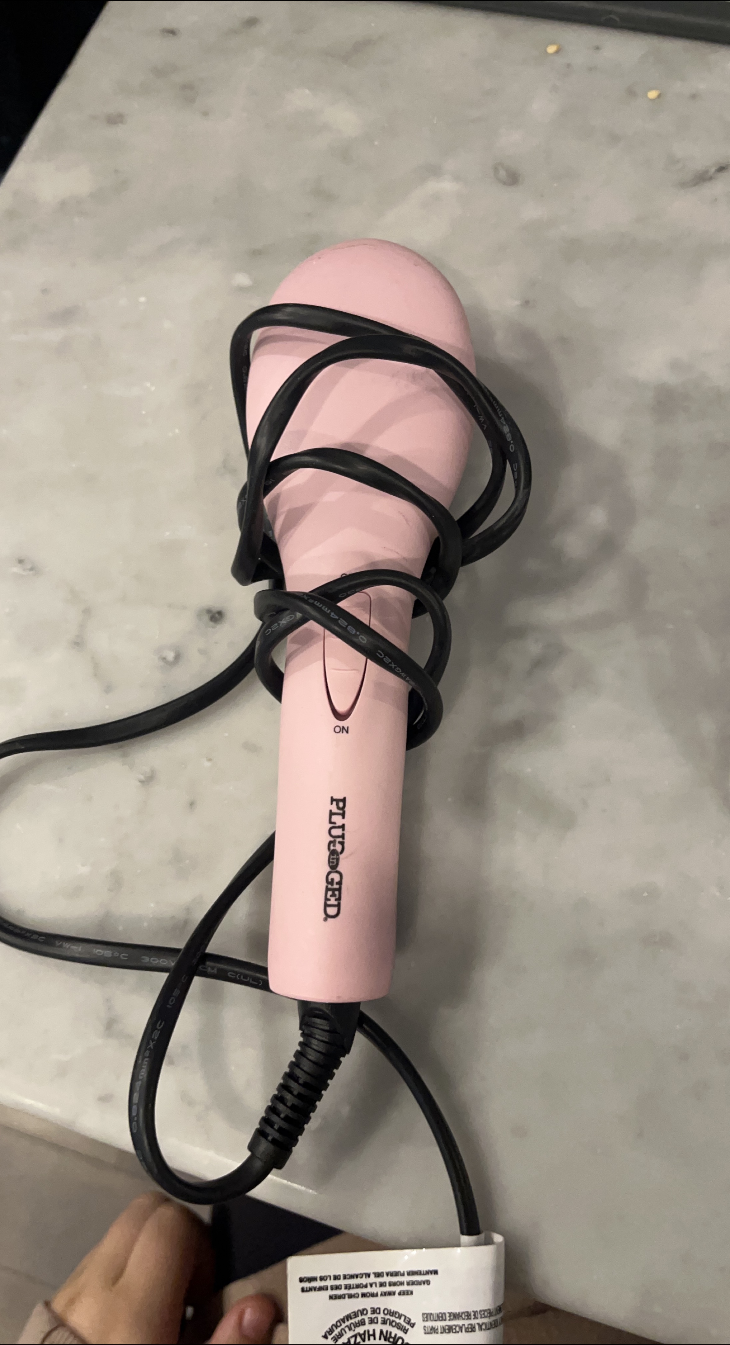 Plugged In Pink Hair Straightening Brush thumbnail