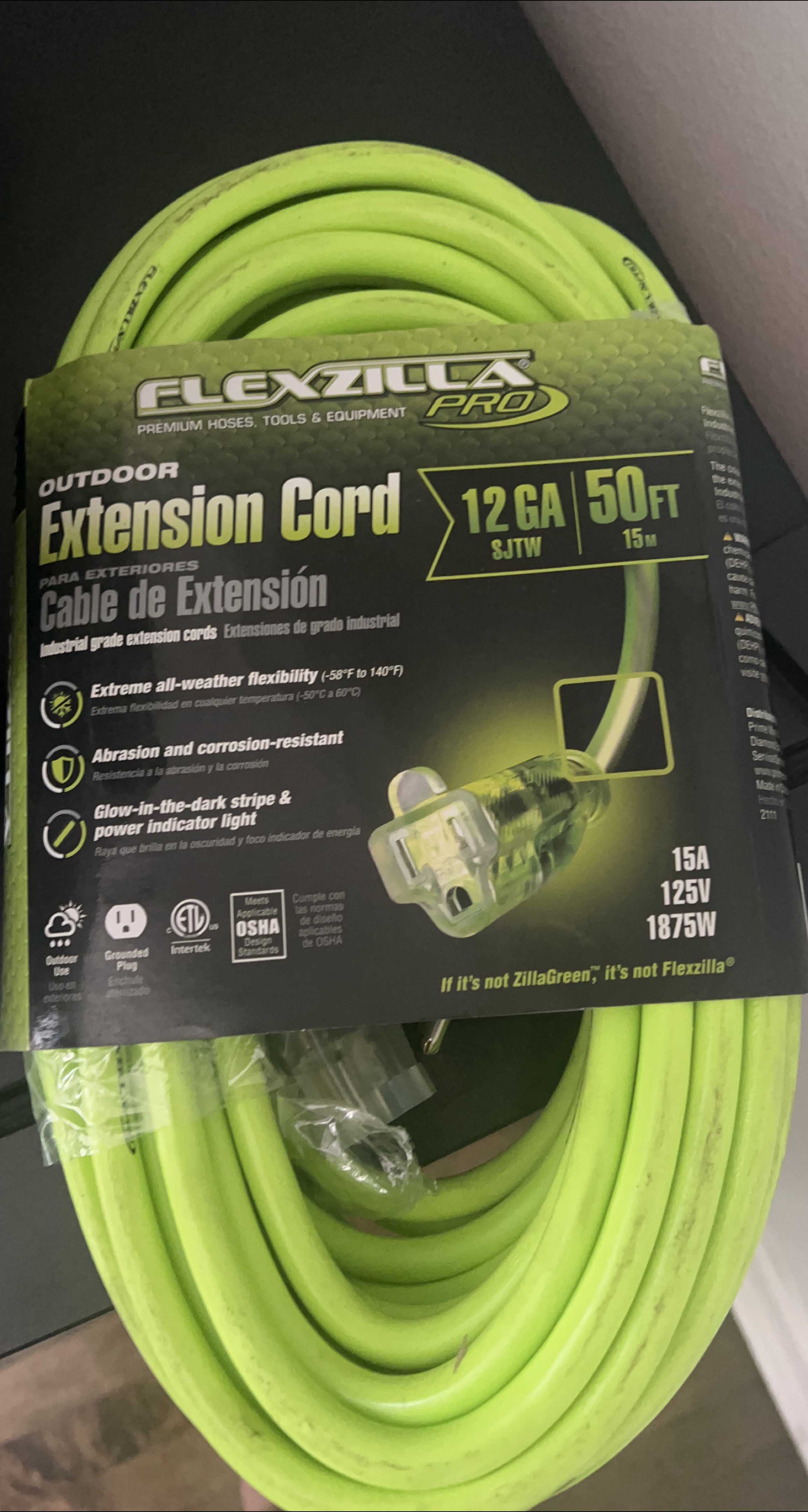 Flexzilla Pro 50ft Outdoor Extension Cord - New
