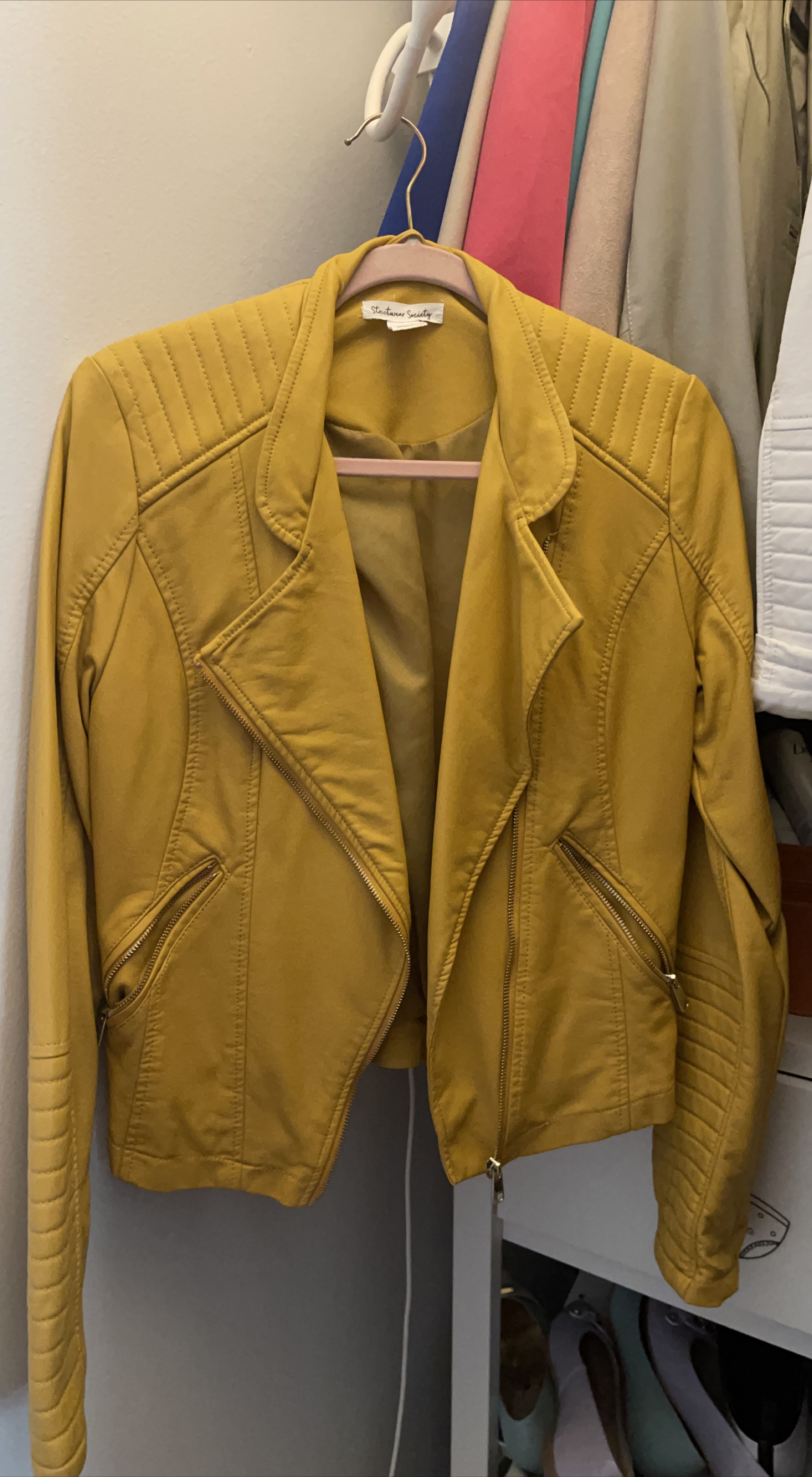 Streetwear Society Yellow Moto Jacket thumbnail