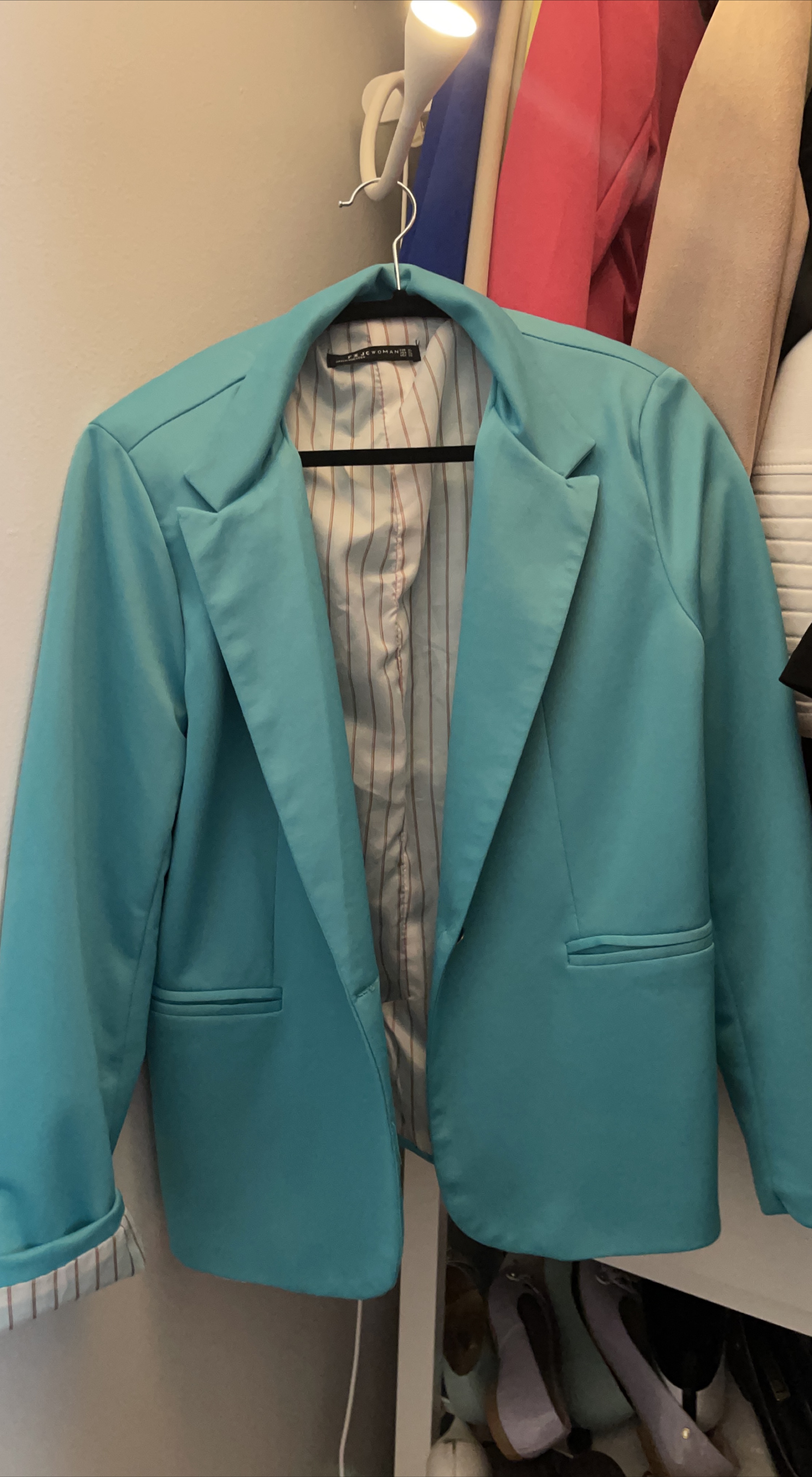 FXJCWOMAN Teal Blazer thumbnail