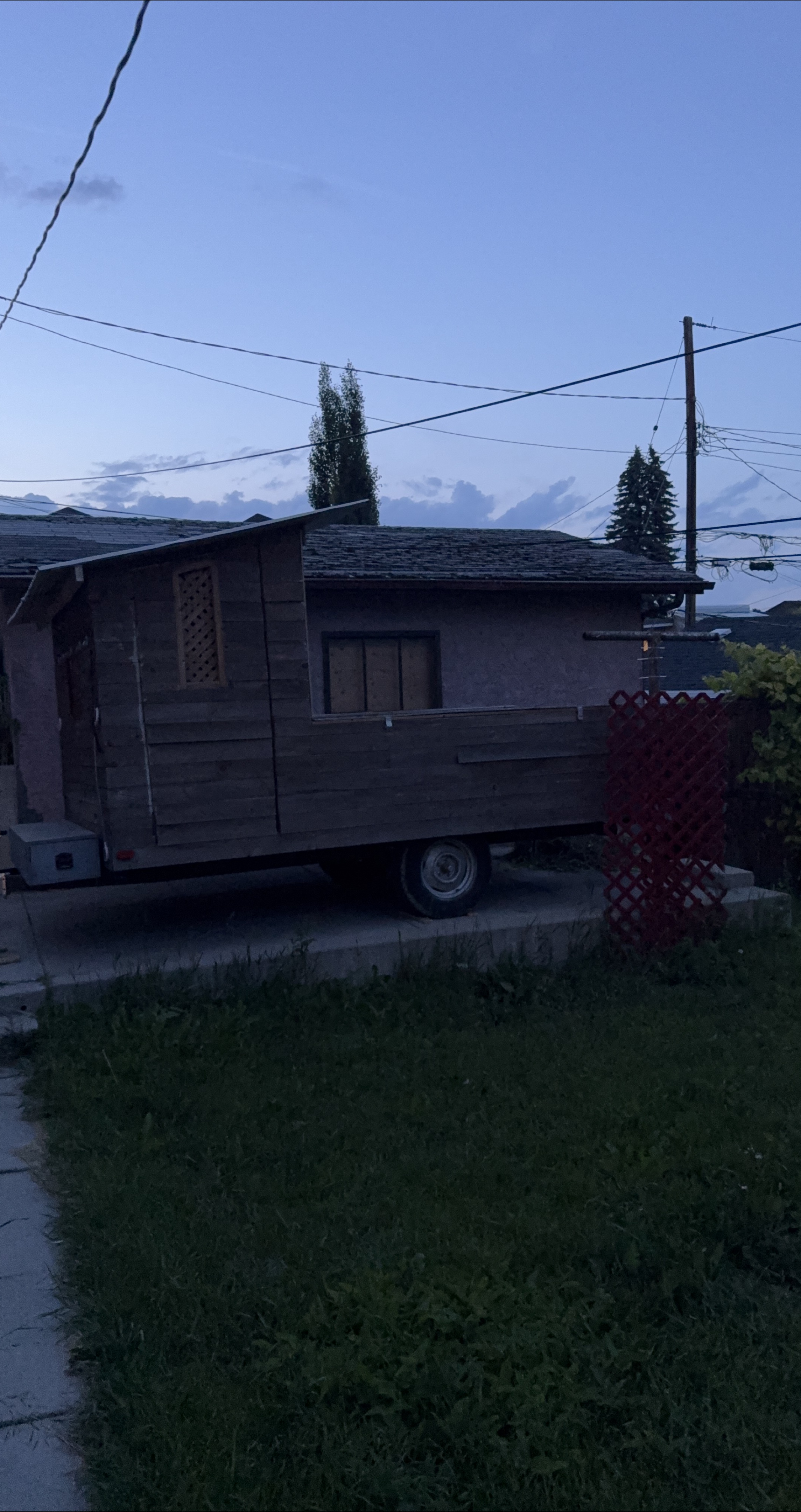Trailer with built in shed and toolboxes