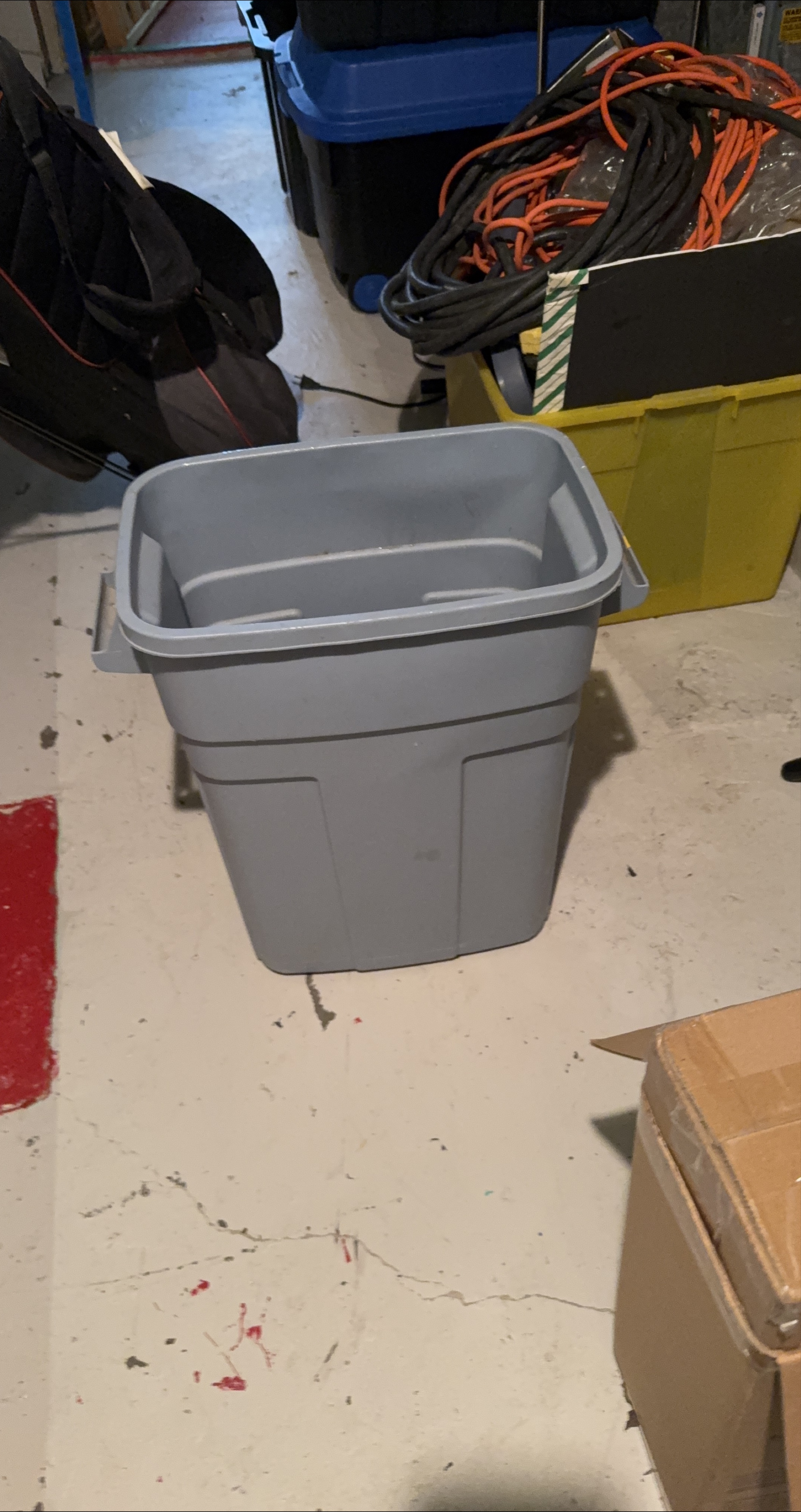 Grey Plastic Storage Bin thumbnail