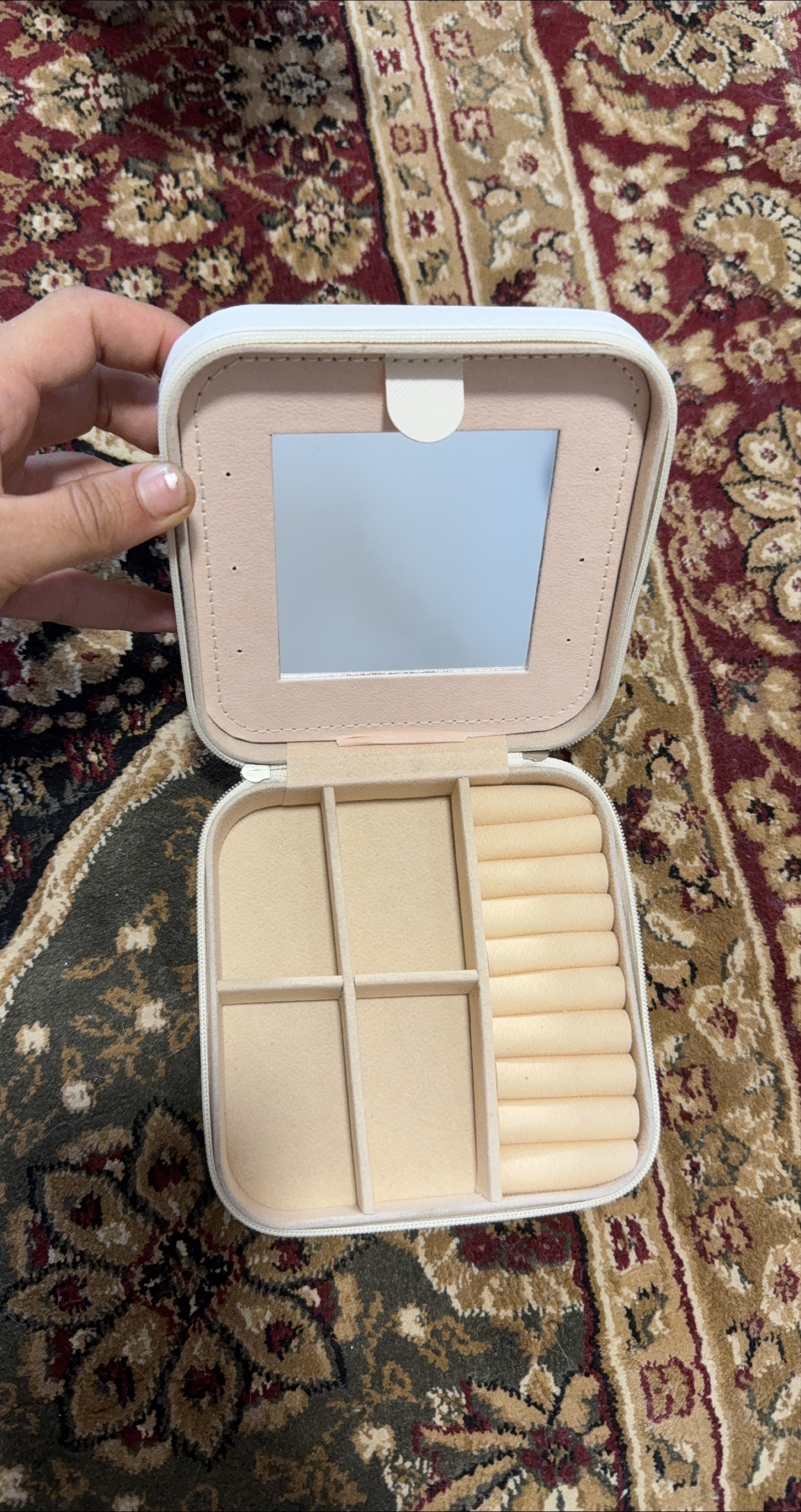 White Jewelry Box with Initial M thumbnail