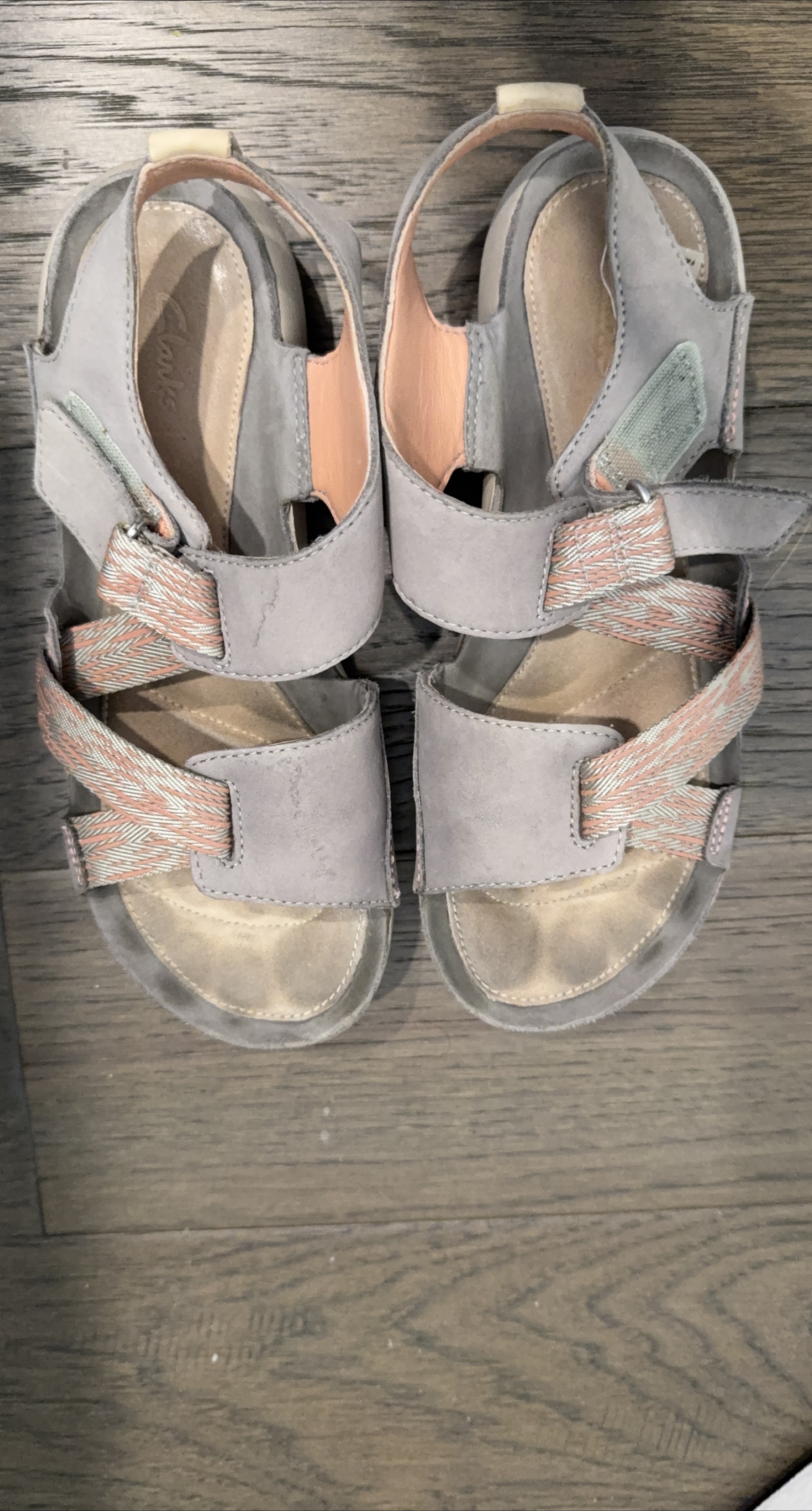 Clarks Grey Trigenic Sandals US 7 thumbnail