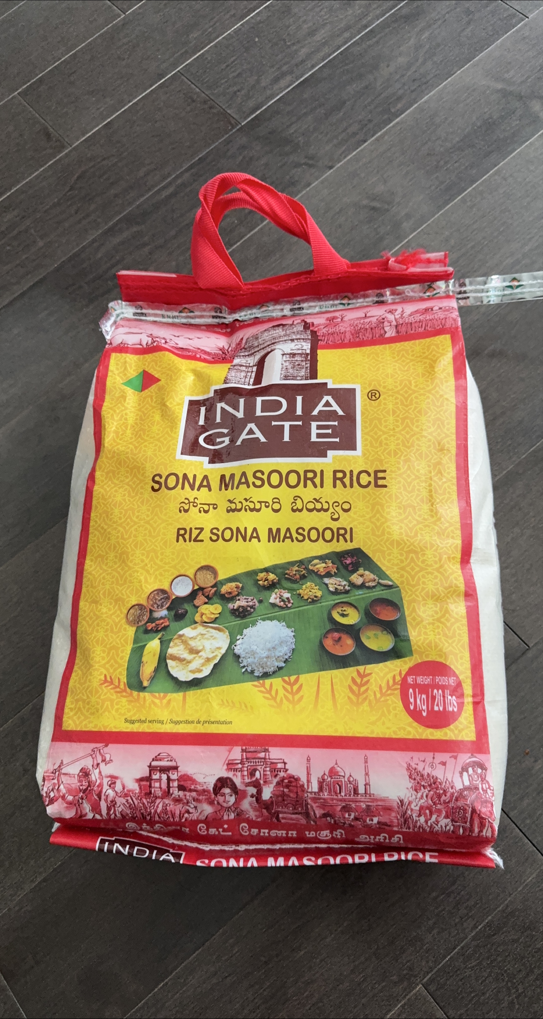 India Gate Sona Masoori Rice - 9 kg / 20 lbs thumbnail
