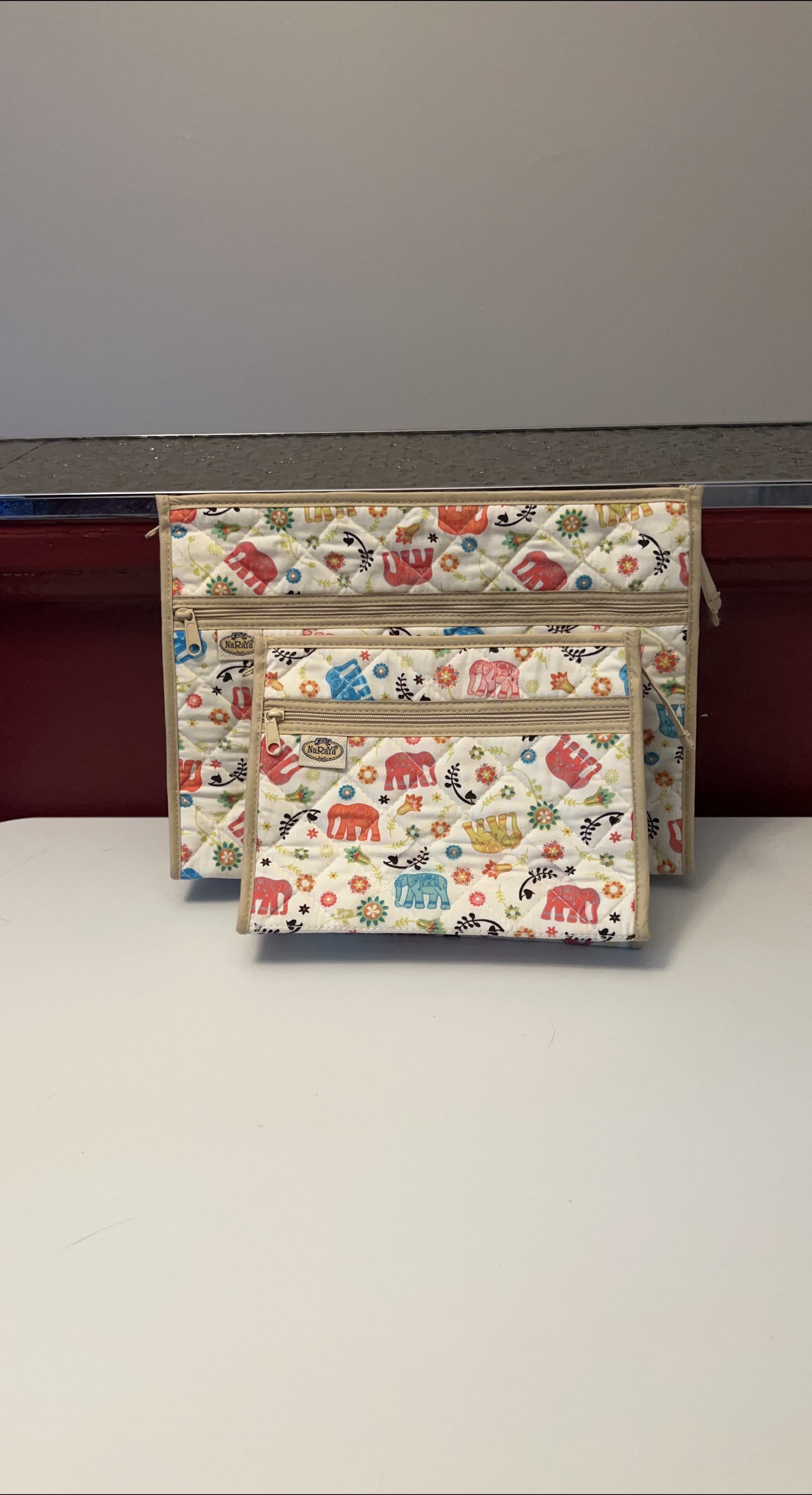 #freecycle Quilted Cosmetic Bags - Set of 2 thumbnail