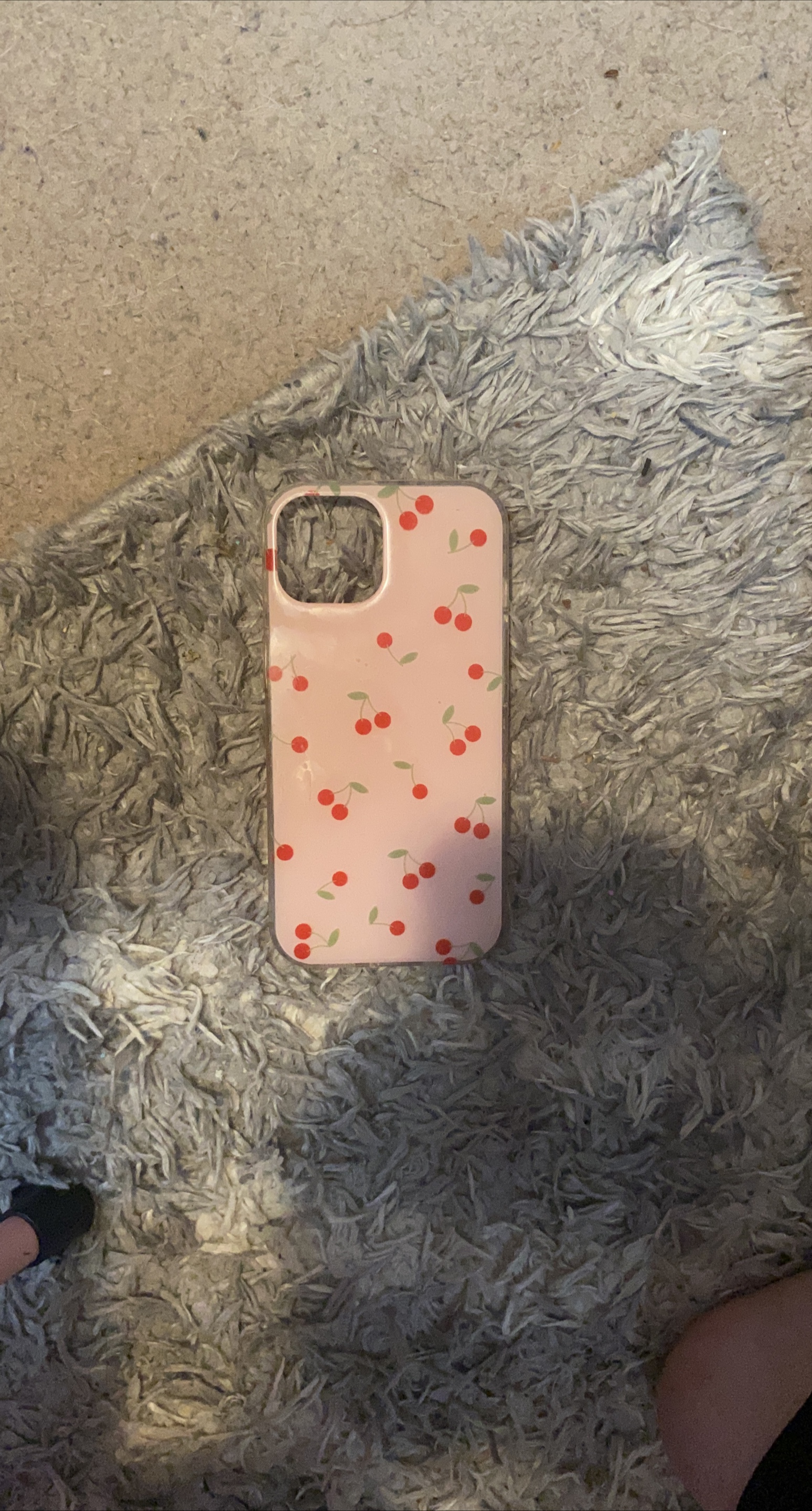 Pink iPhone Case with Cherry Design thumbnail