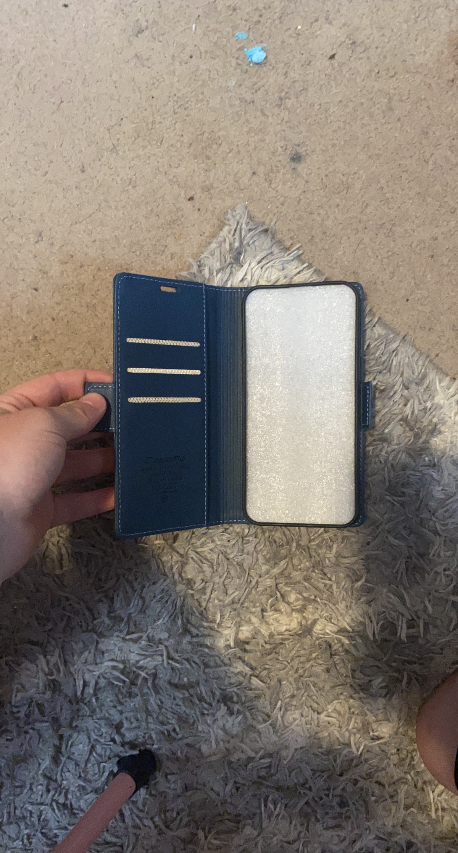 CaseMe iPhone Wallet Case - Blue thumbnail