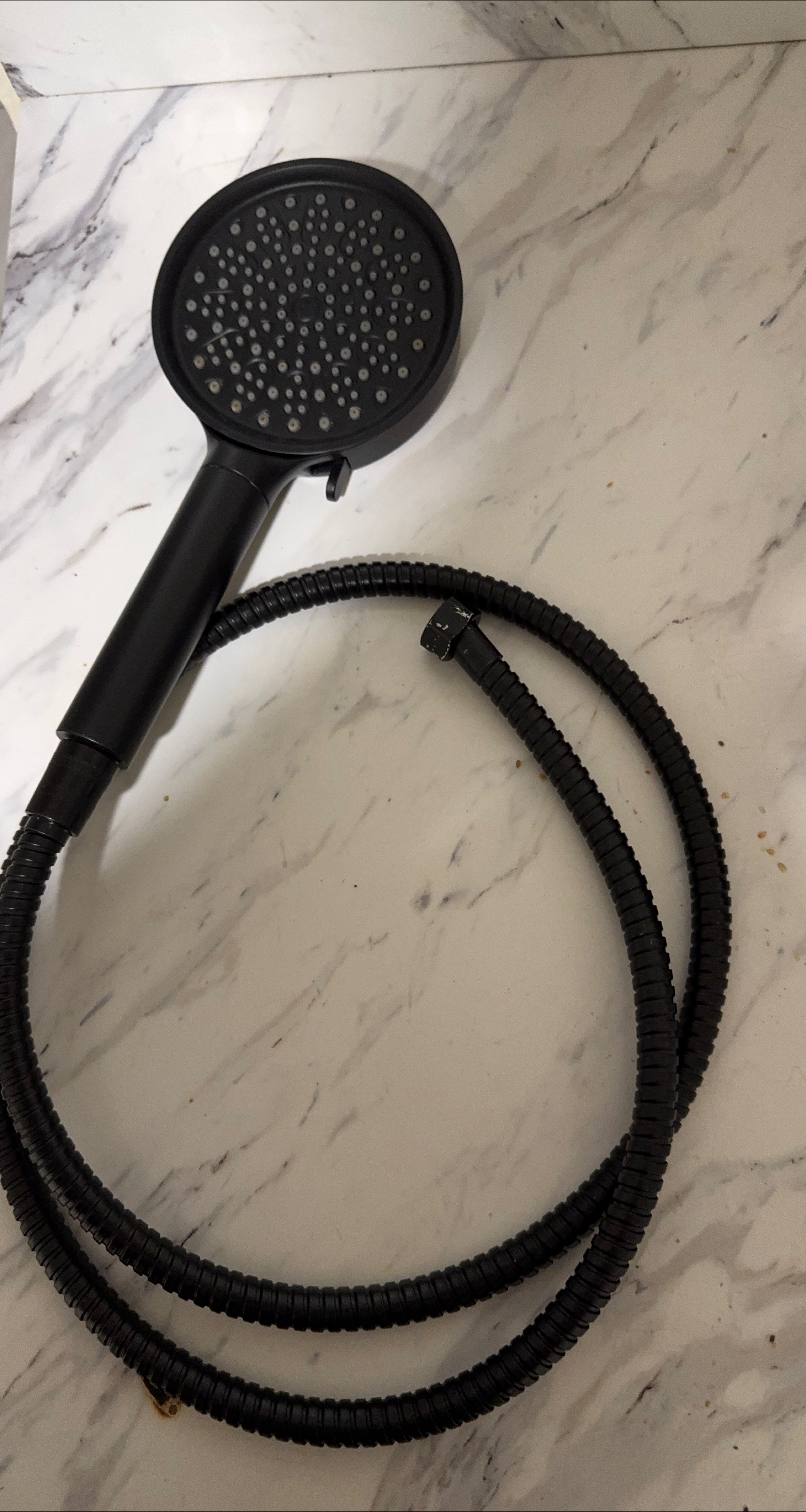 Black Shower Head with Hose thumbnail